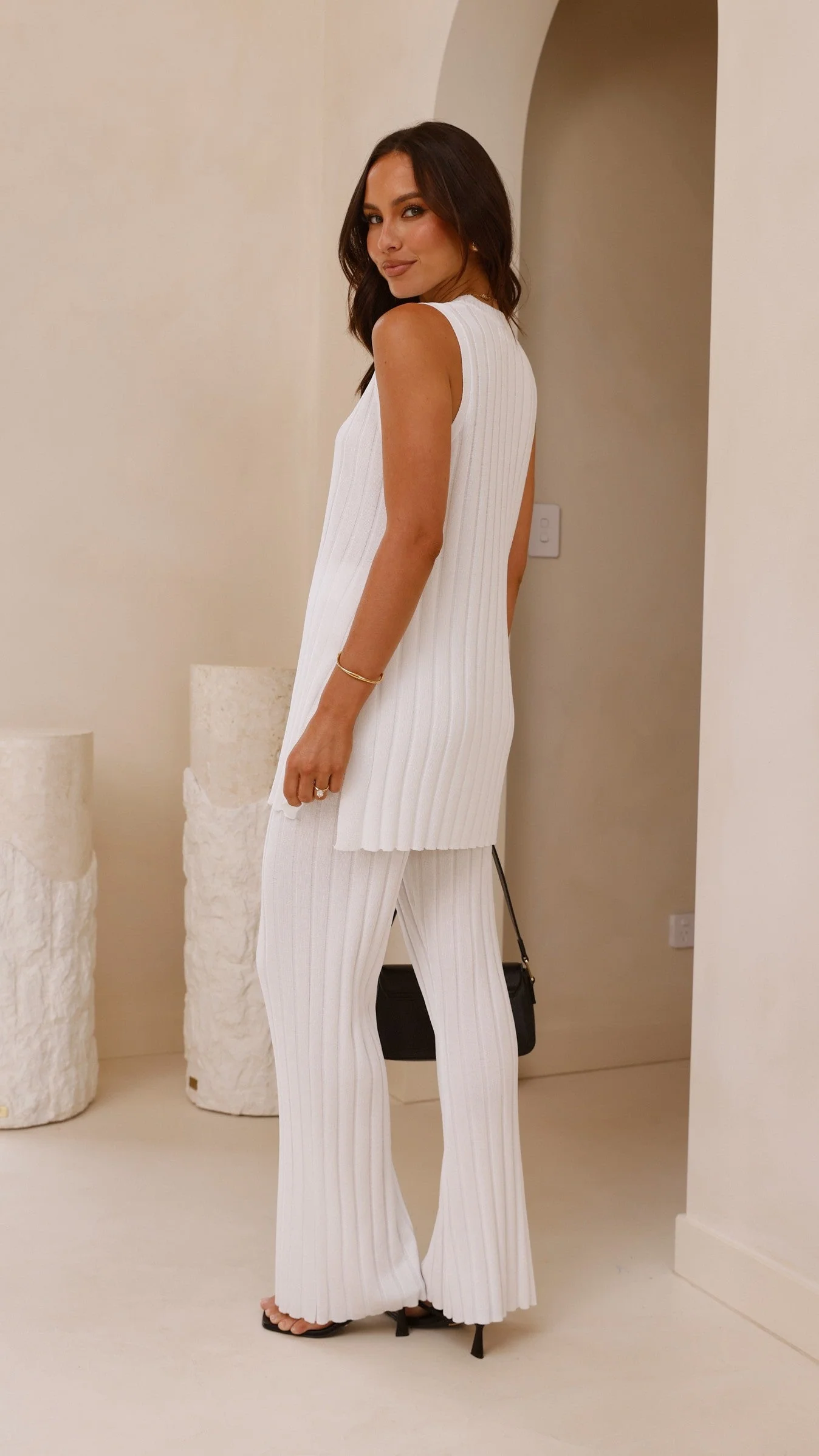 Megan Knit Pants - White