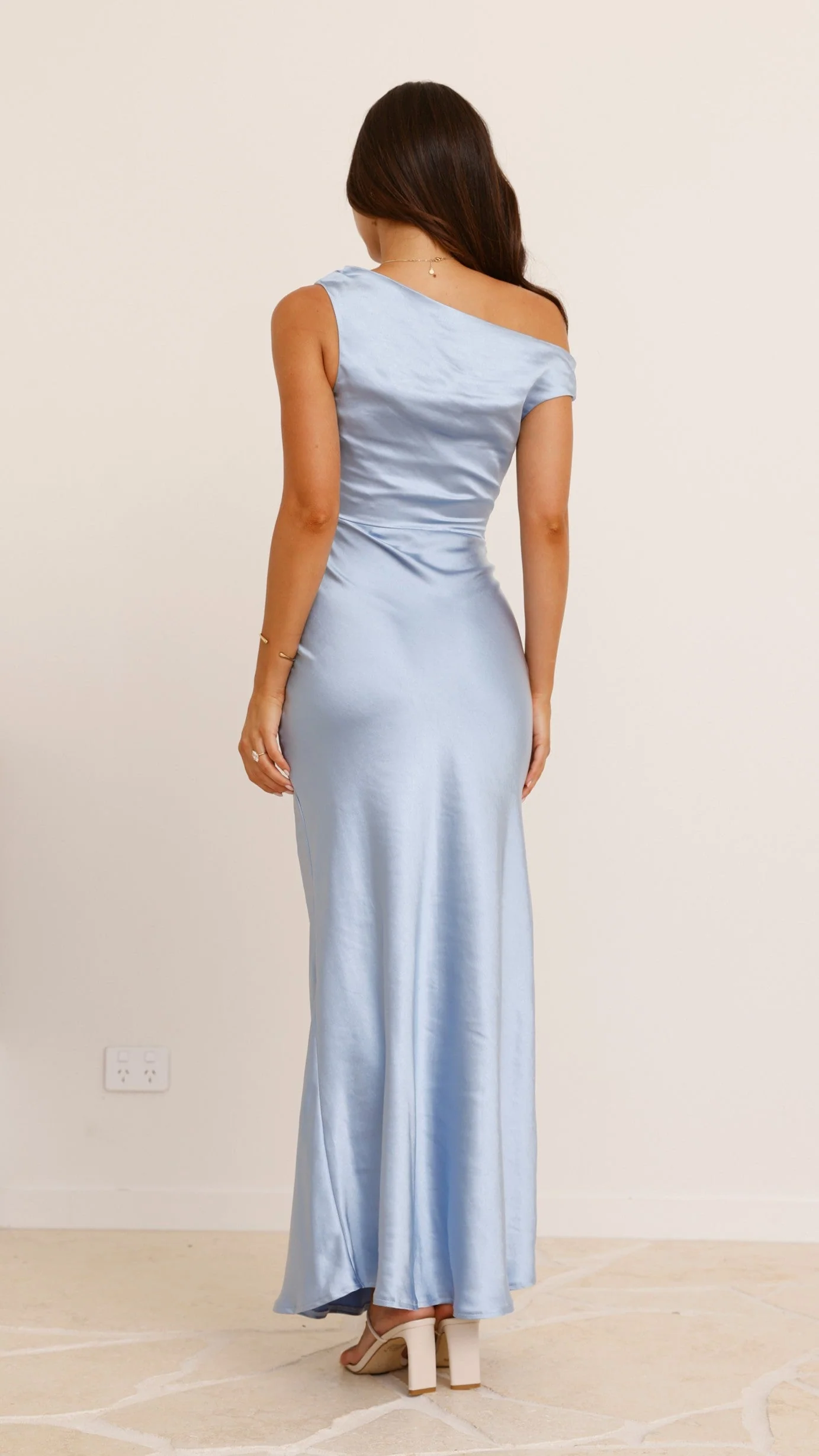 Auria Off Shoulder Maxi Dress - Blue