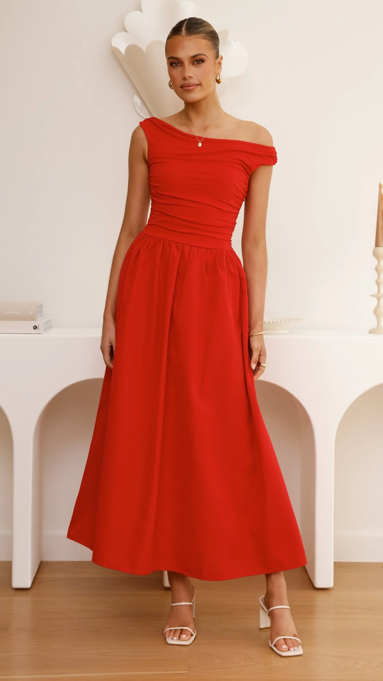 Immy Midi Dress - Red