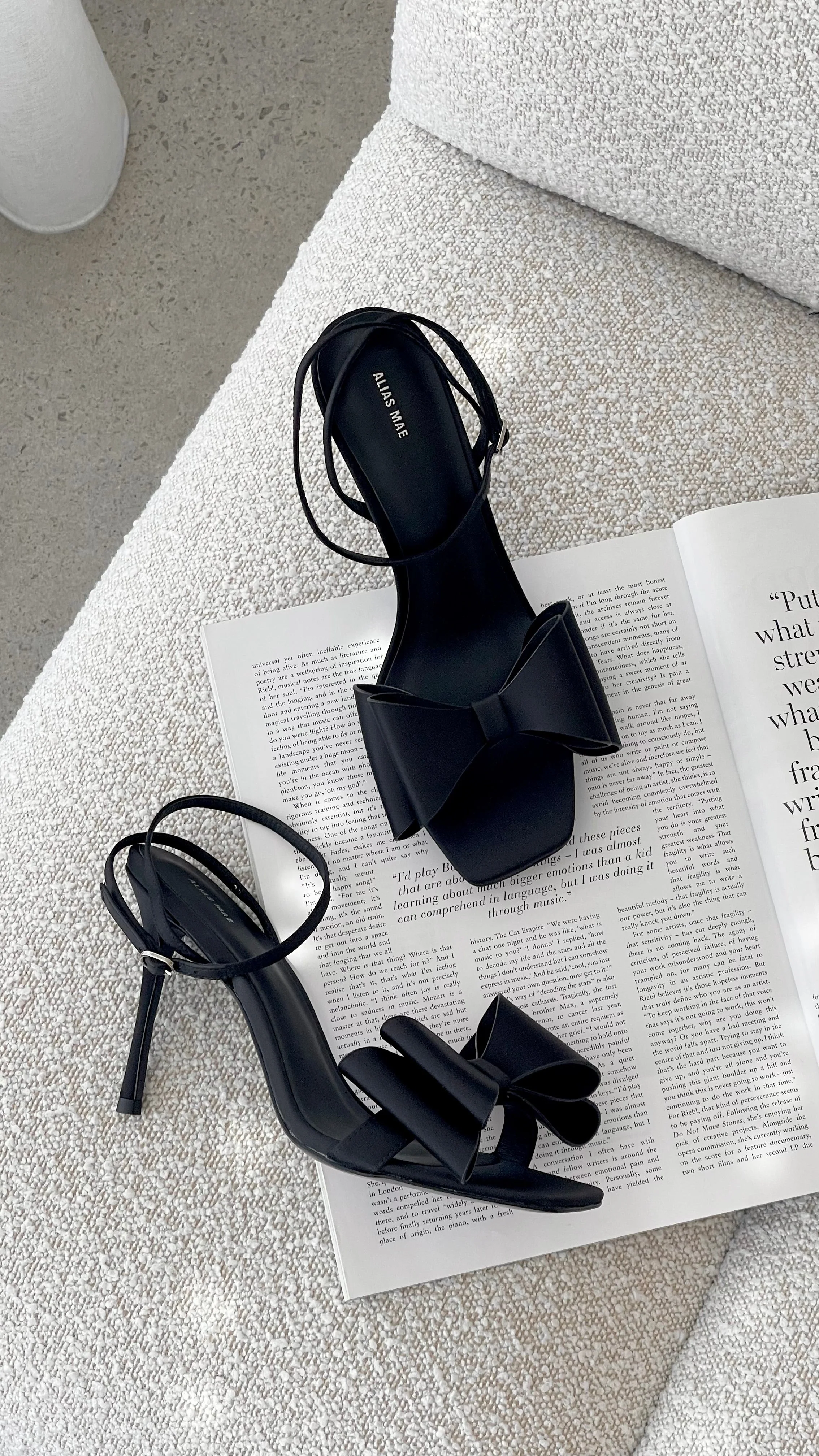 Gabby Heel - Black Satin