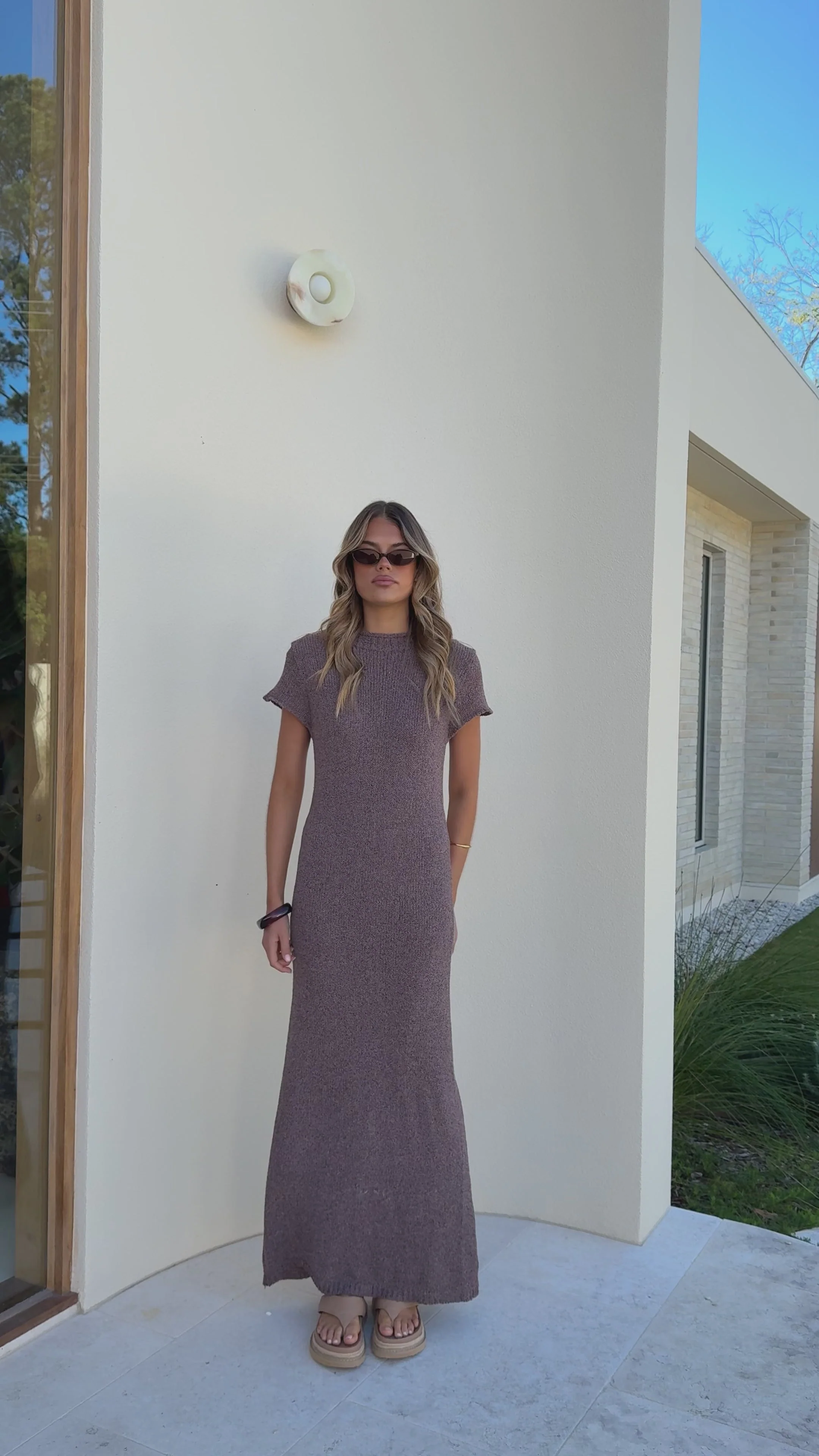 Valise Maxi Dress - Brown Marle
