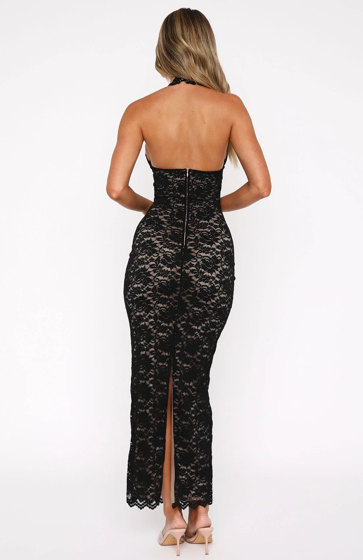 Destiny Lace Maxi Dress Black