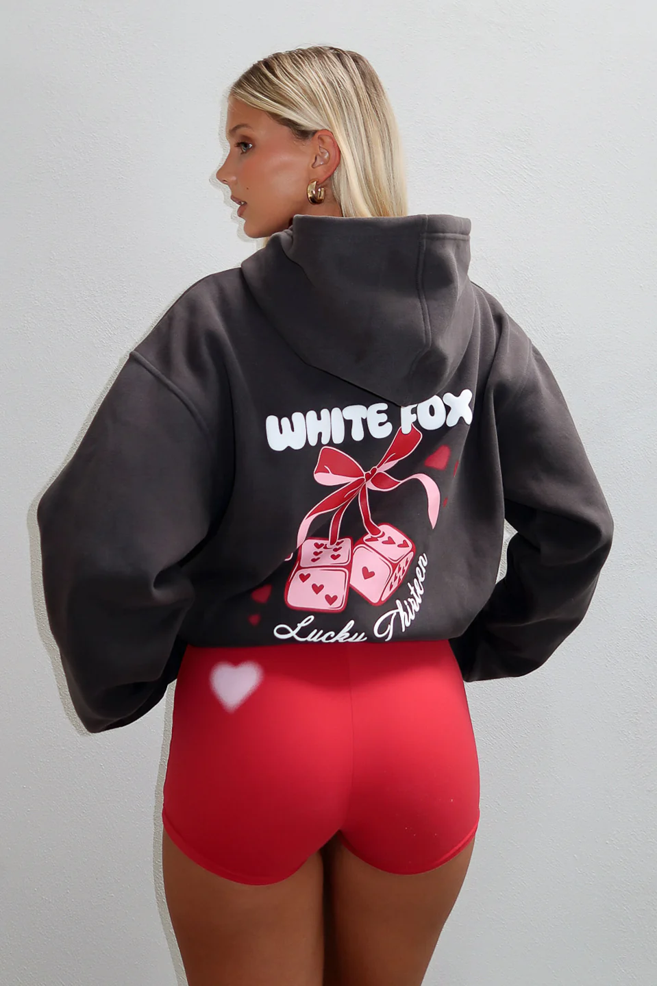 Lucky Thirteen Cheyenne Oversized Hoodie Charcoal