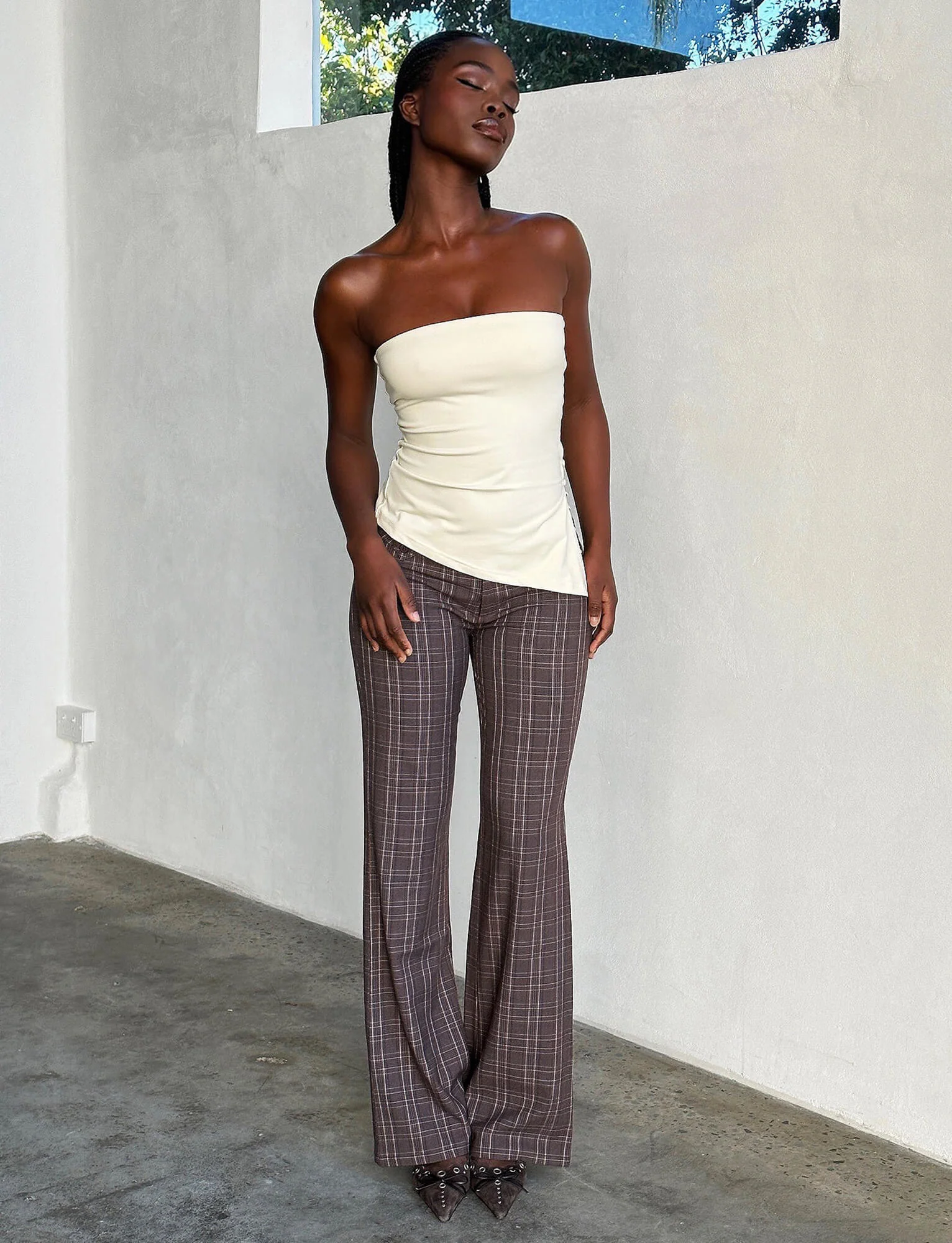 KITTIE PANT - BROWN : CHOCOLATE CHECK