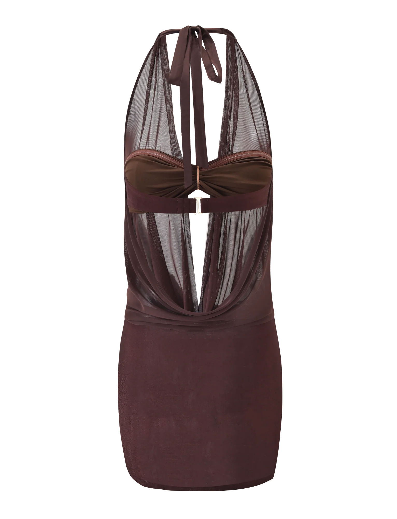 MAKENA TWO-PIECE DRESS - CHOCOLATE