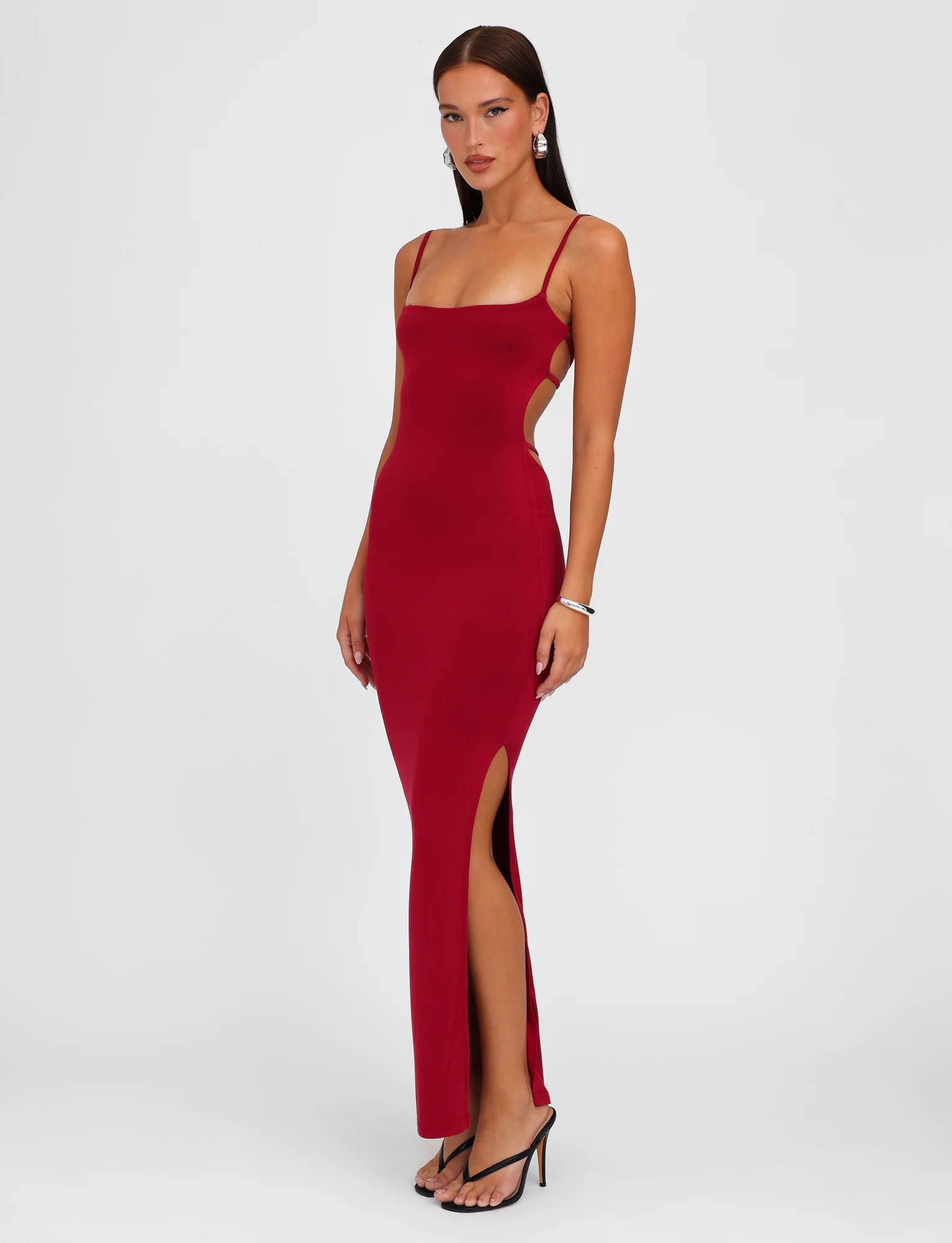 MINERVA MAXI DRESS - RED : BERRY RED