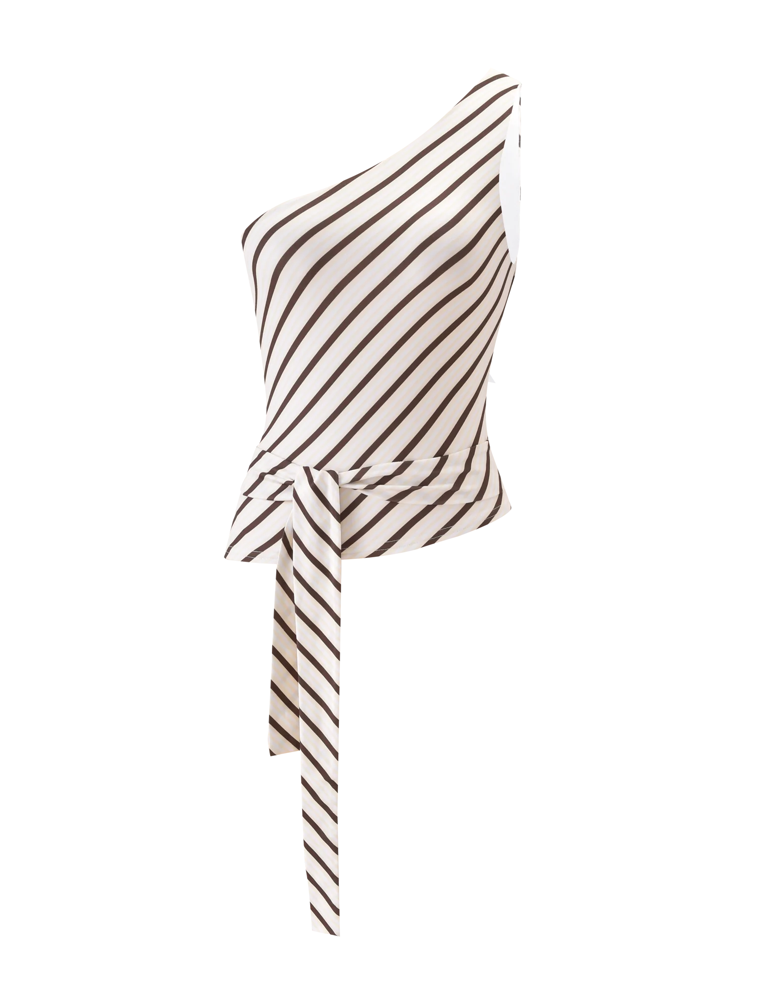 LYLE ONE SHOULDER TOP - YELLOW STRIPE