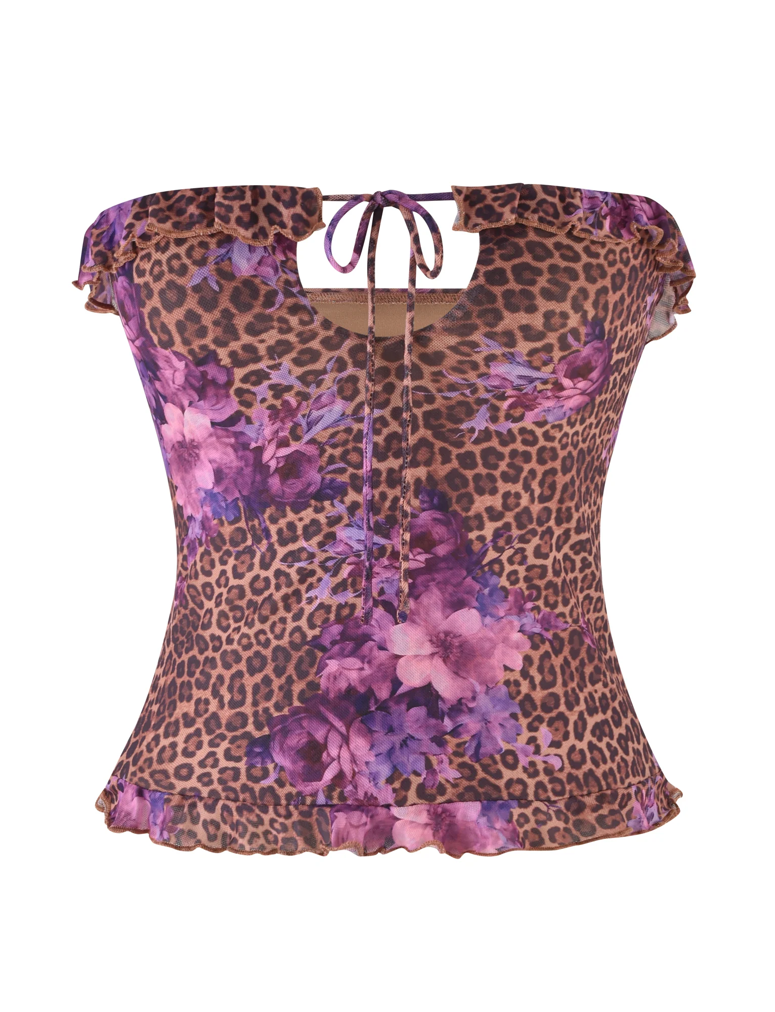 SIERA TOP - LEOPARD FLORAL
