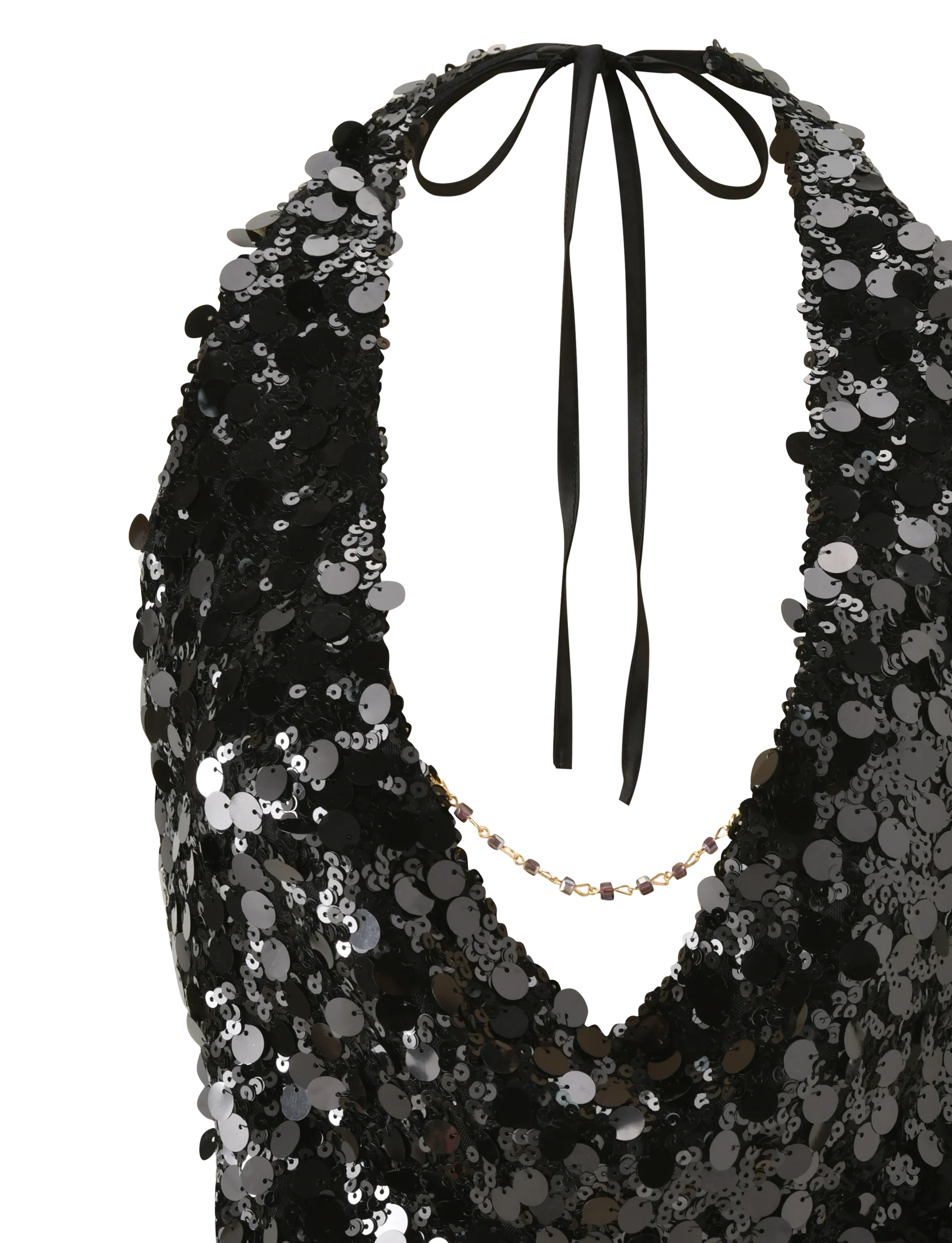 ZANA TOP - BLACK SEQUIN