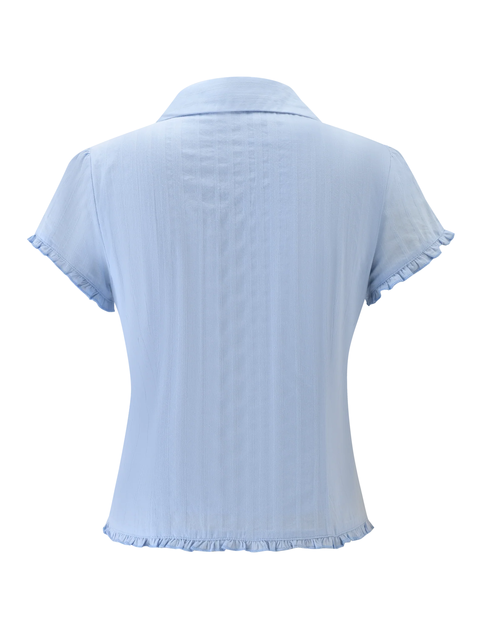 VALERIE SHORT SLEEVE SHIRT - BABY BLUE