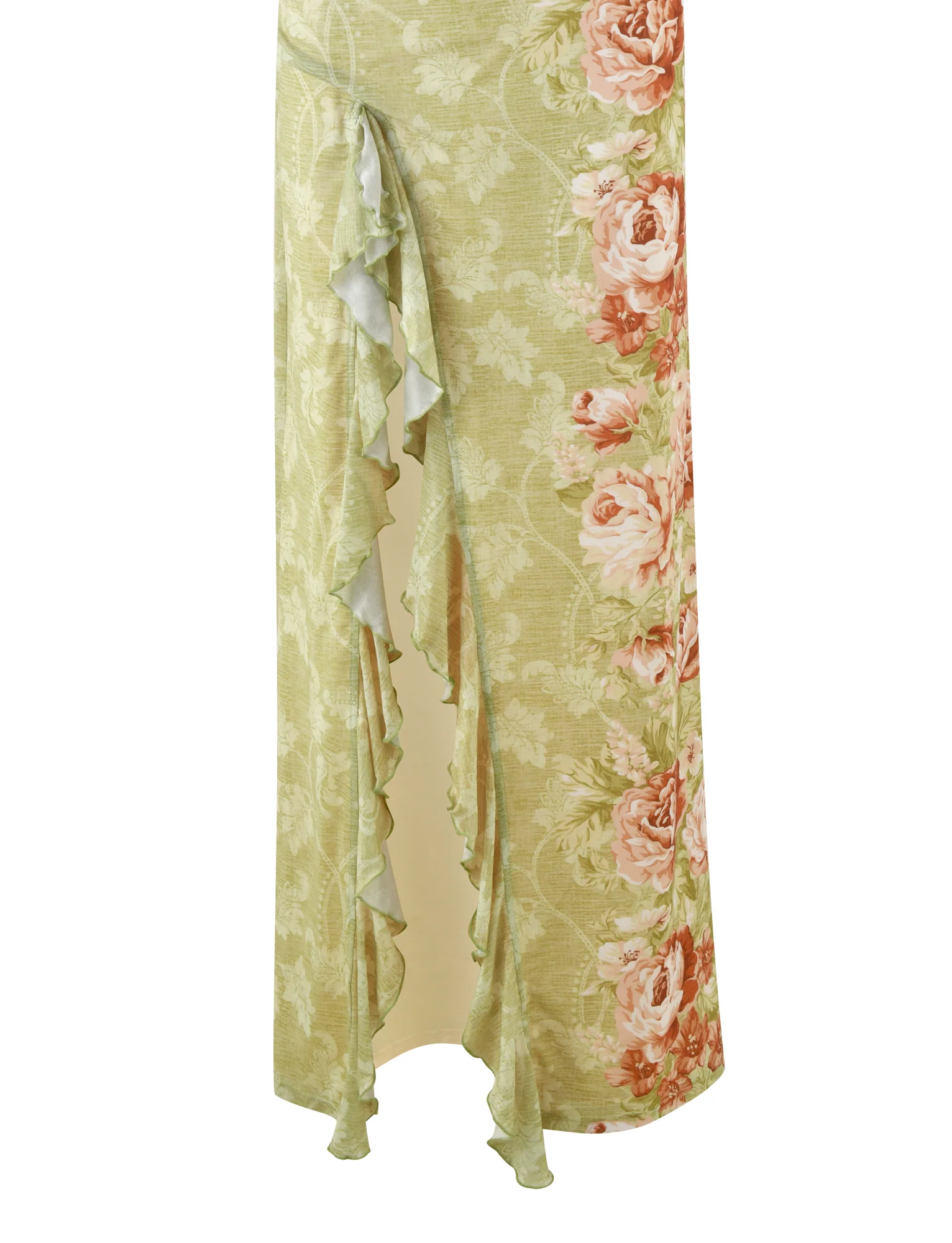 SIRENA MAXI DRESS - YELLOW : FLORAL : ROSE STRIPE