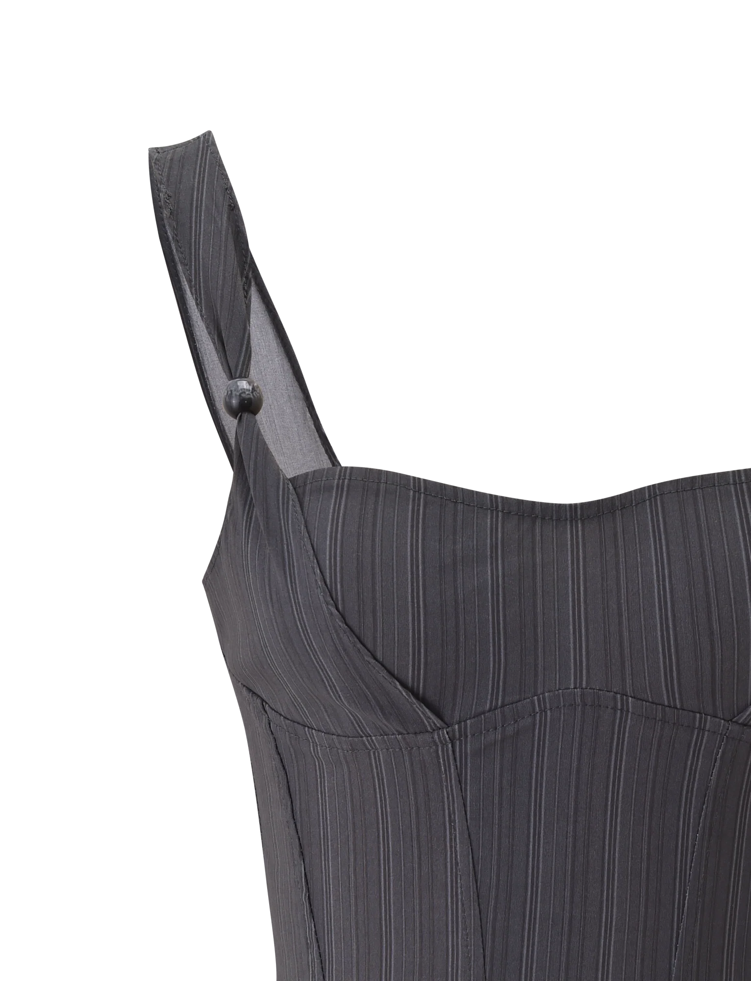 KITTIE CORSET - GREY STRIPE