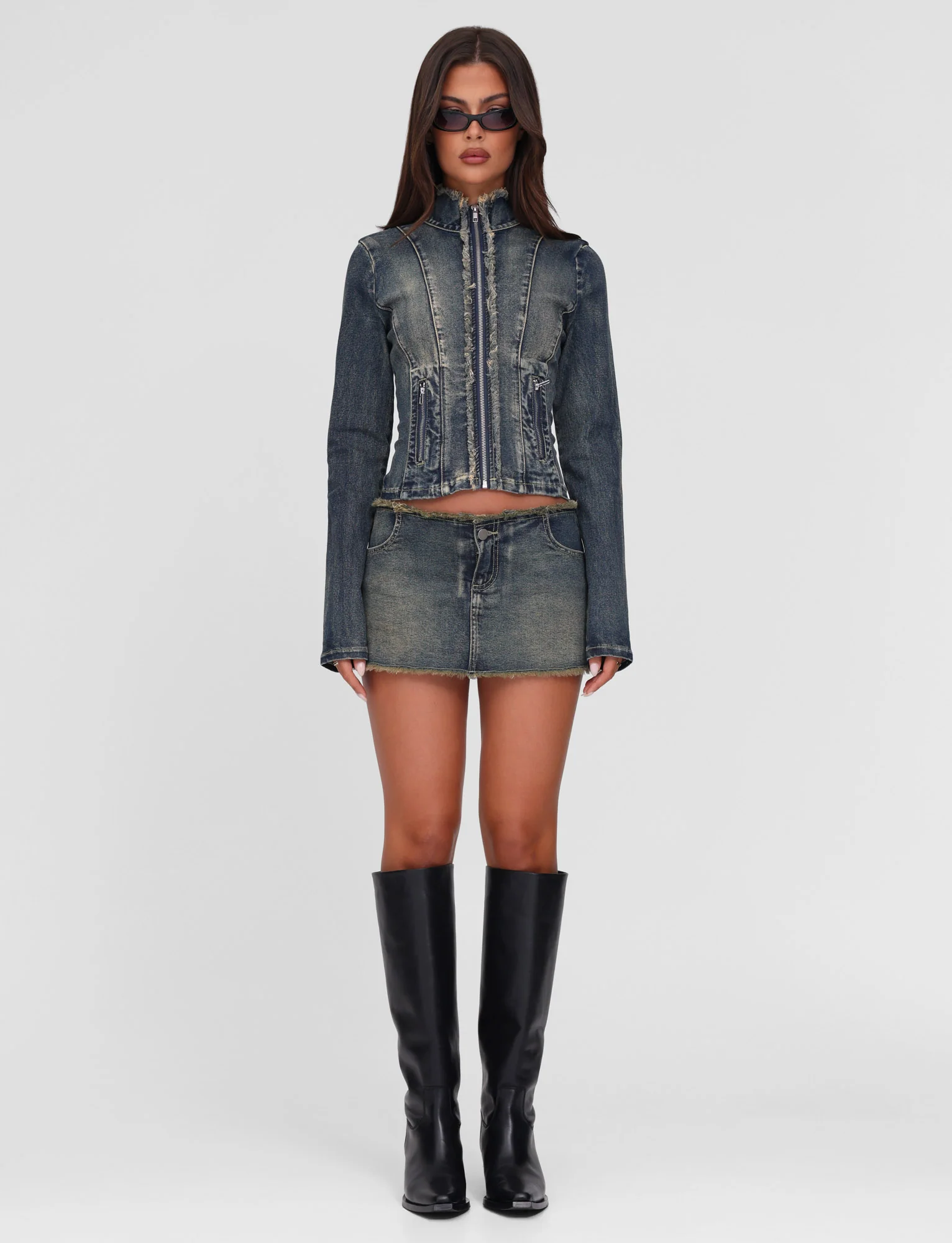 OPHELIE JACKET - BLUE : DENIM BLUE : DENIM