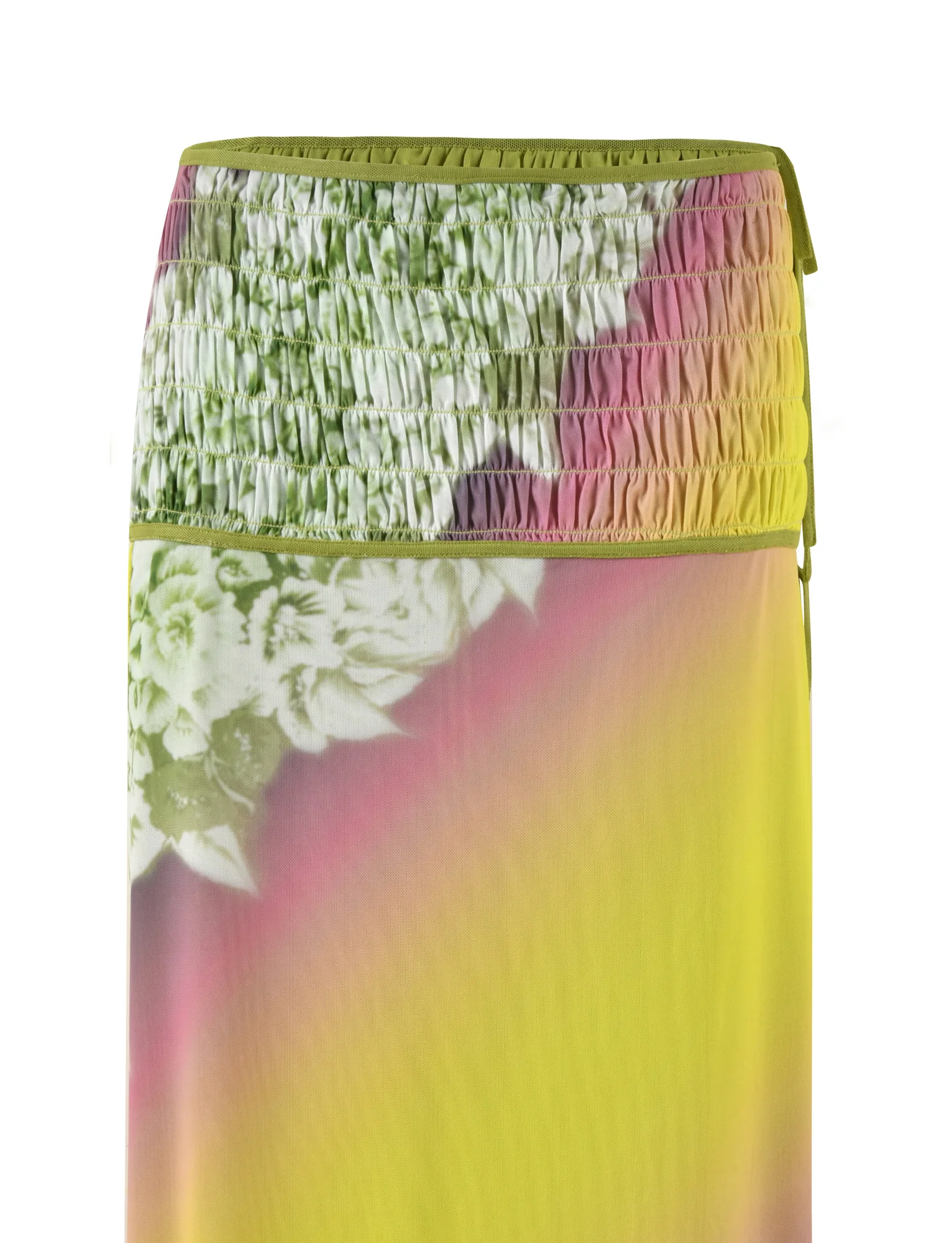 WAVERLY SKIRT - GREEN : FLORAL : STRIPE