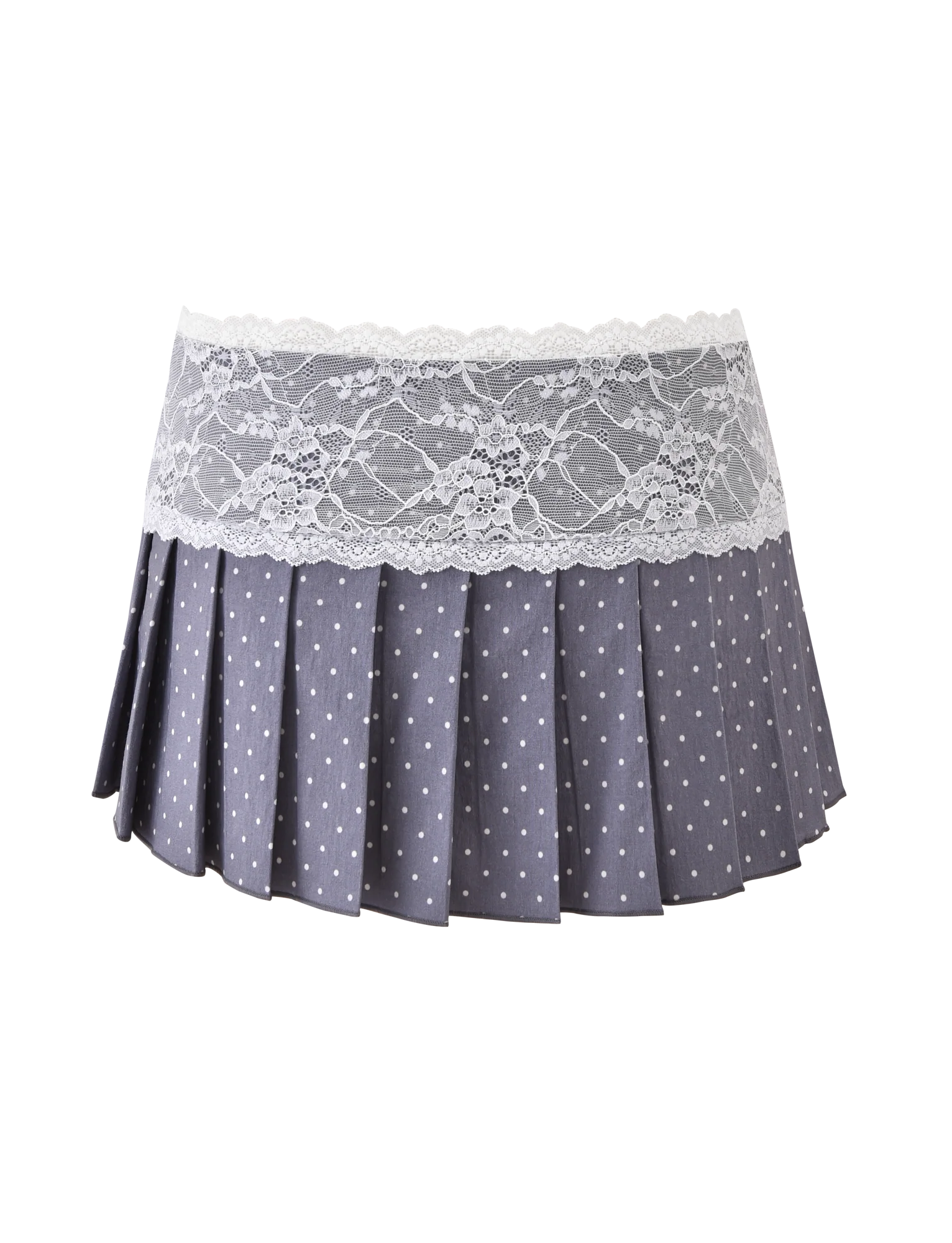 KITTIE LACE SKORT - GREY DOT