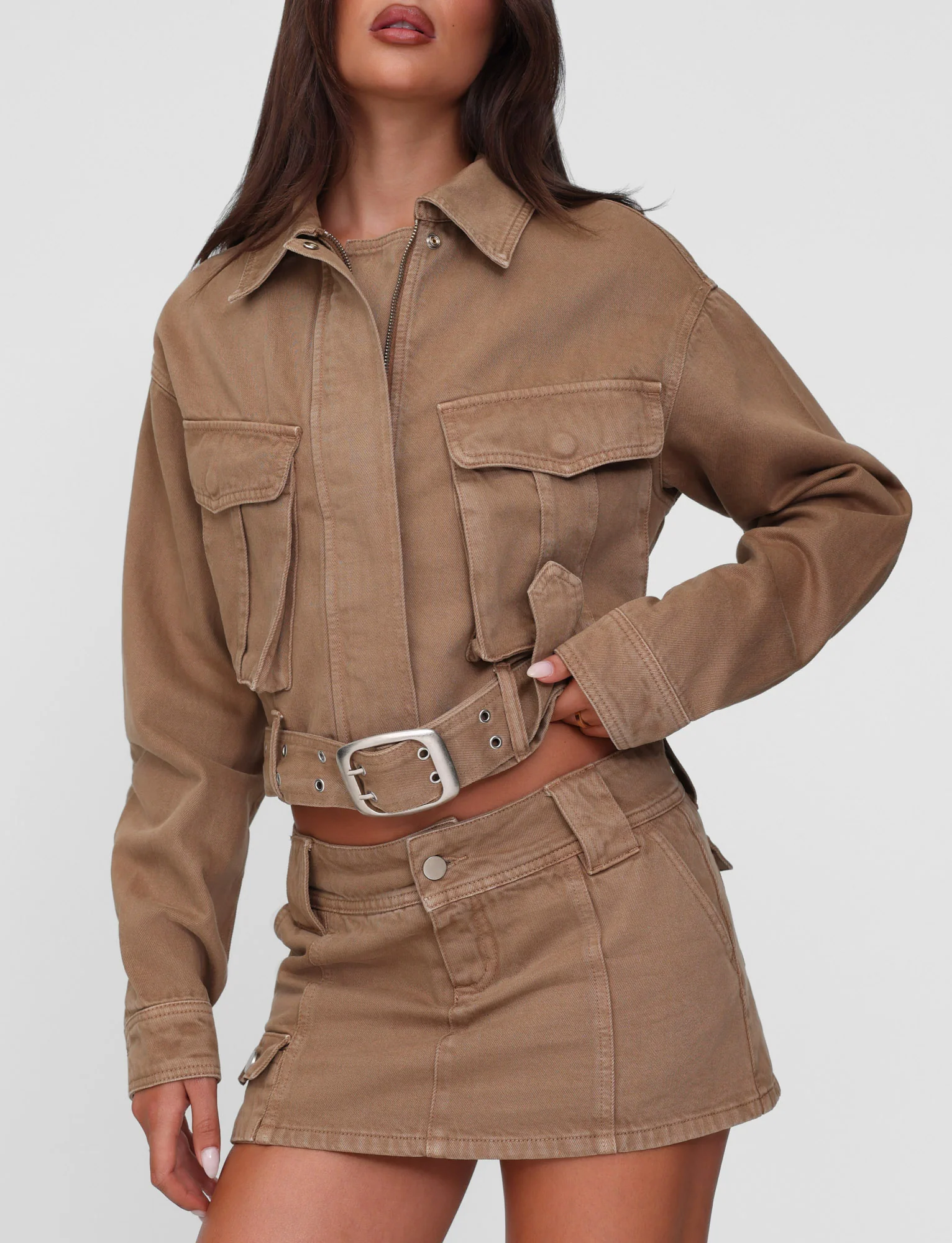 ZELIE MINI SKORT - NEUTRAL : SANDBLAST : WASHED TAN