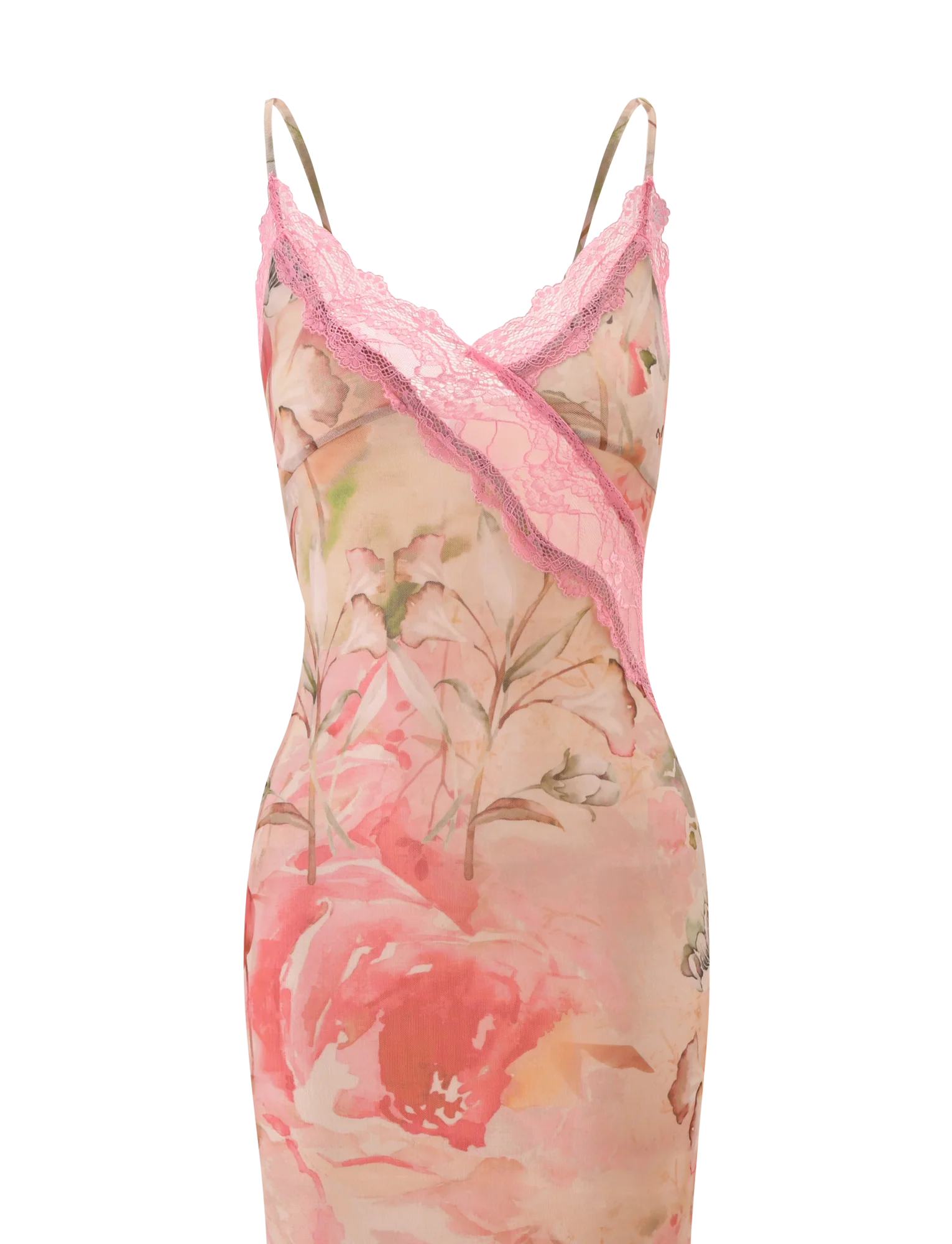 LYRE MAXI DRESS - WATERCOLOUR FLORAL