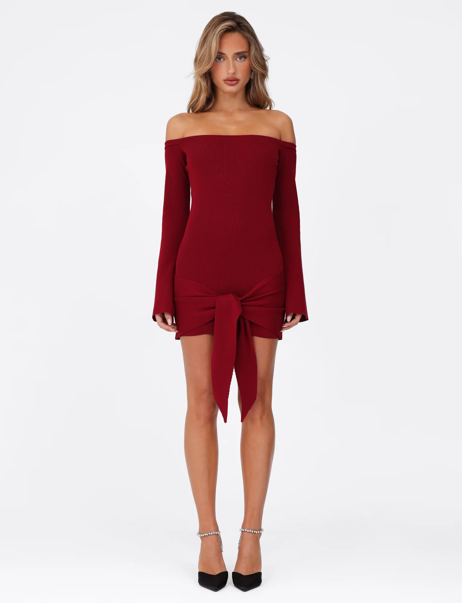 CYPRESS MINI DRESS - RED : WINE