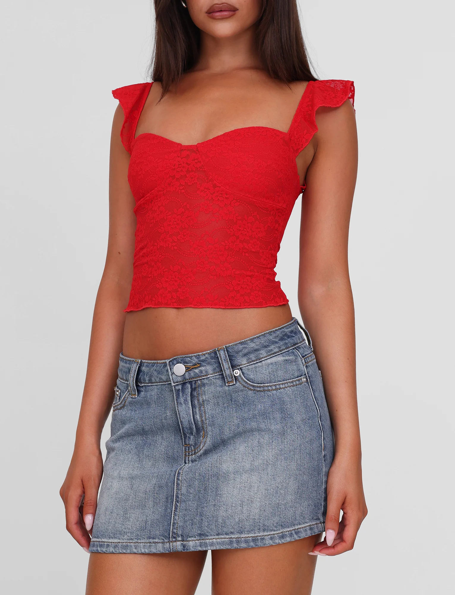 MICHAYLA MINI SKIRT - MID WASH