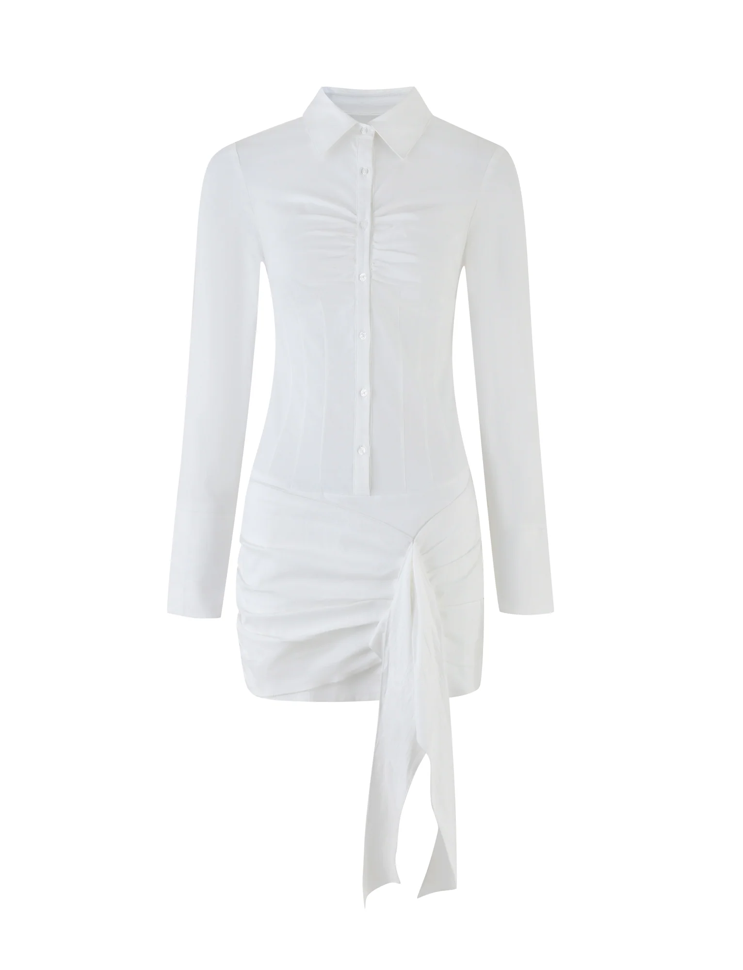 ZADIE SHIRT DRESS - WHITE