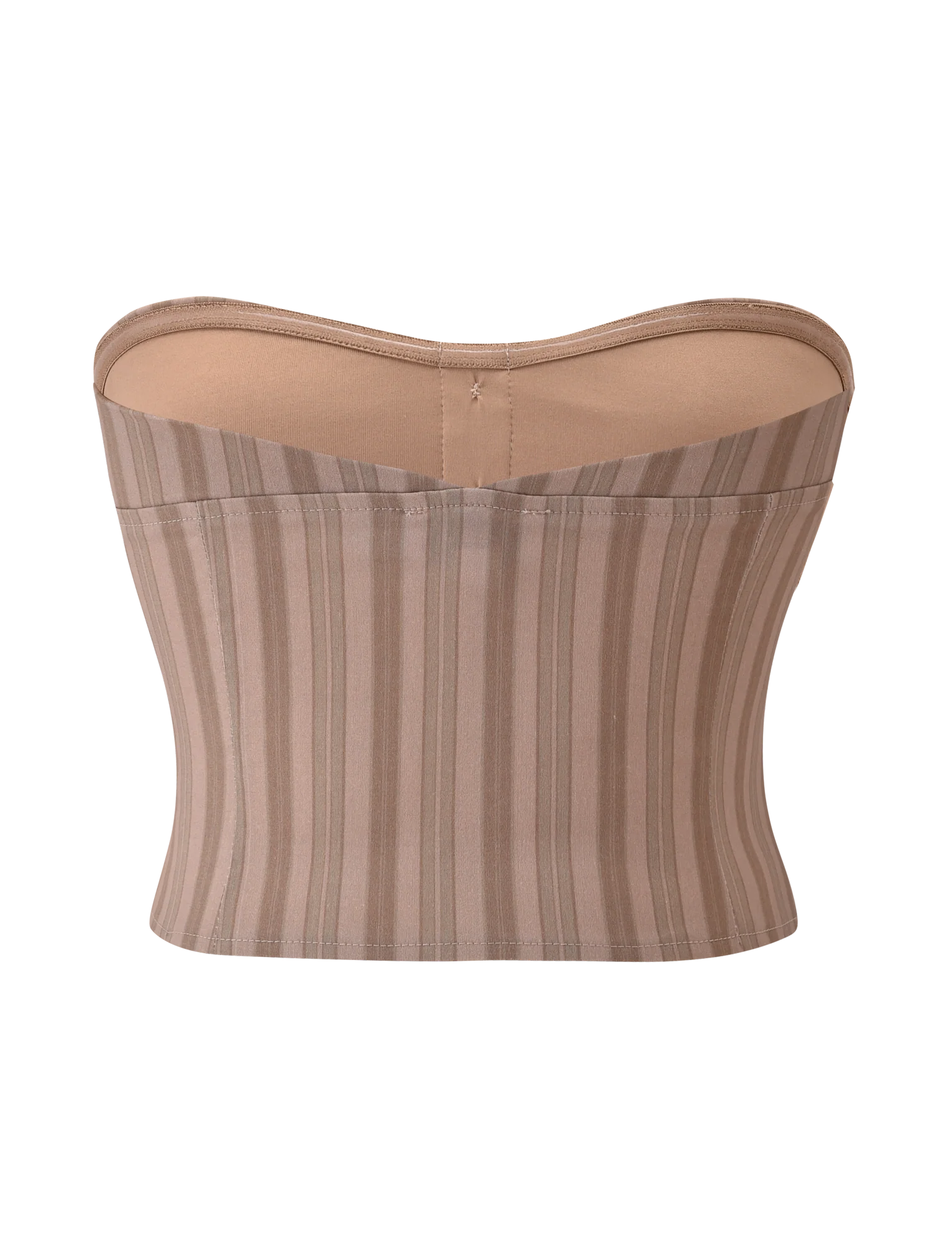 KITTIE STRAPLESS CORSET - TAUPE STRIPE