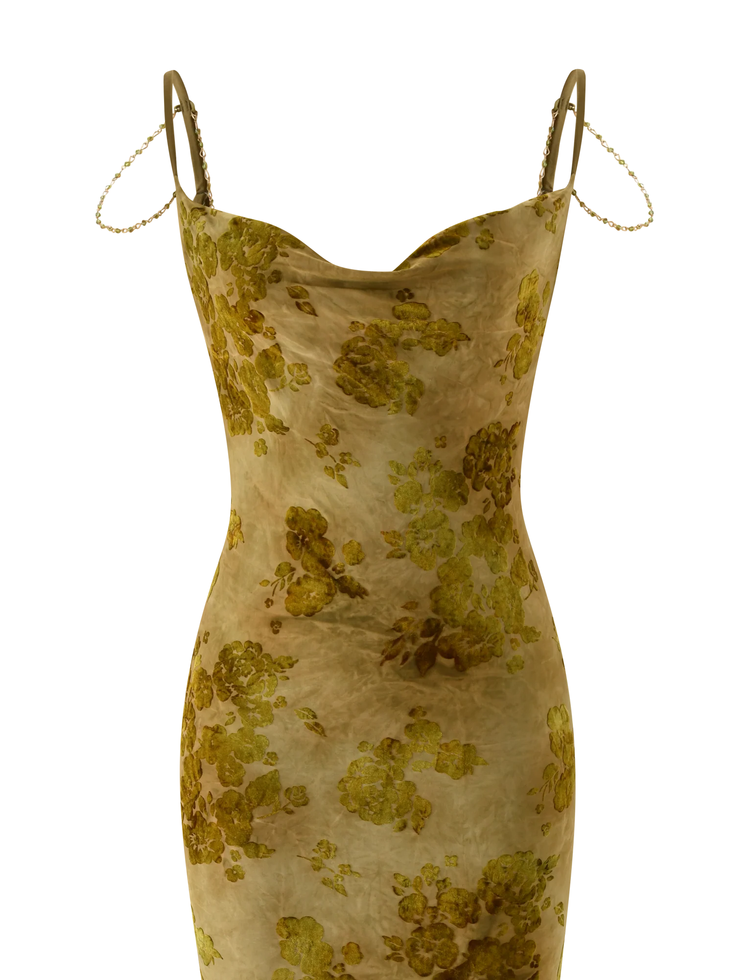 SPARROW MAXI DRESS - GREEN BURNOUT