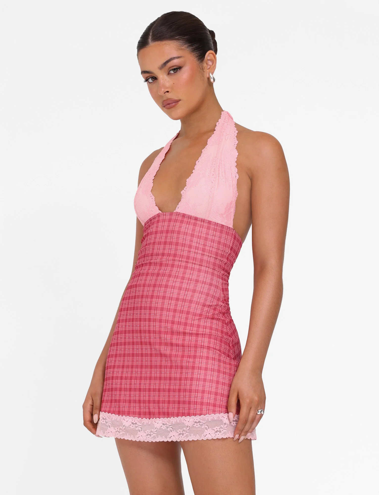 NAVIA DRESS - RED : RED CHECK