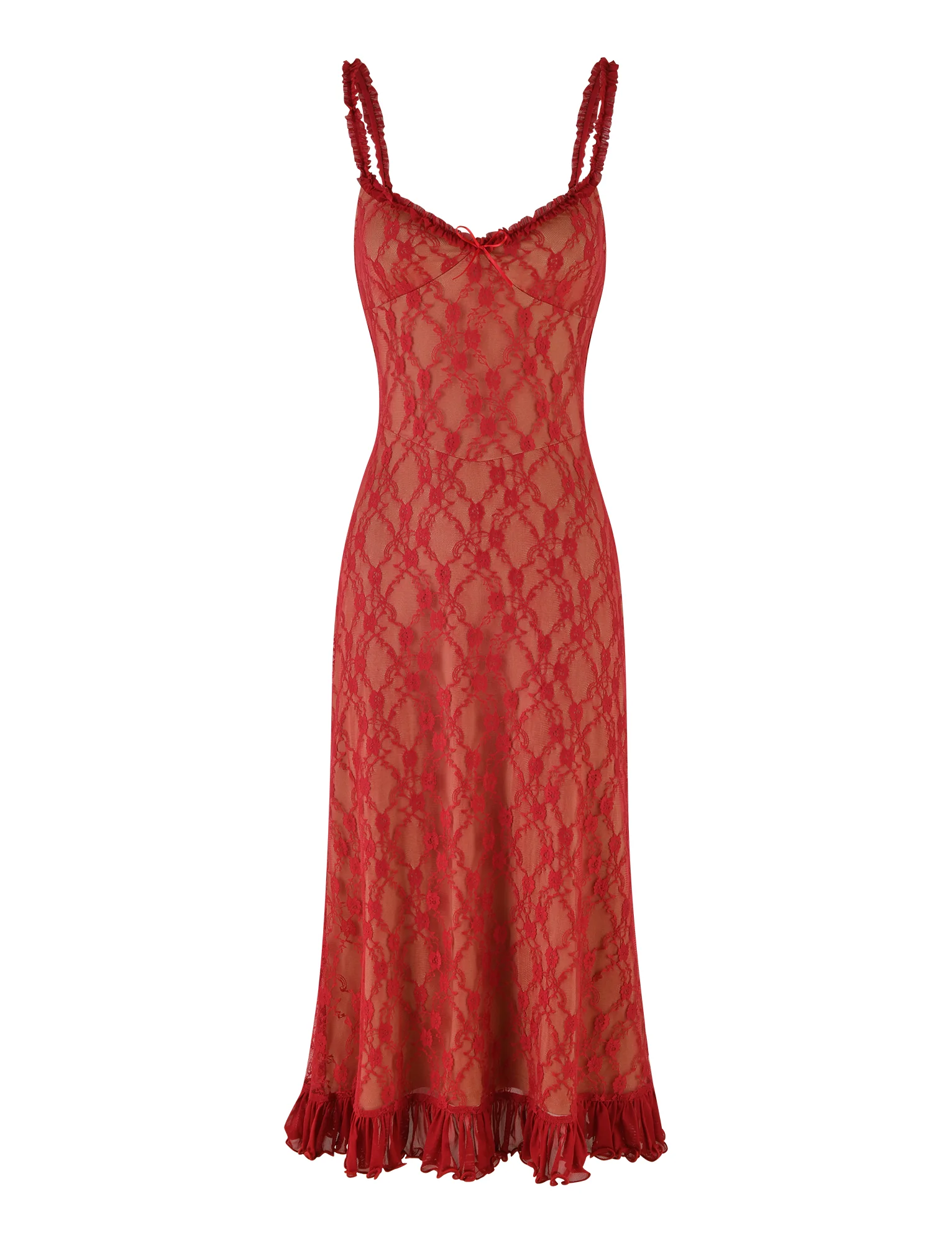 DEJA DRESS - RED : BERRY RED