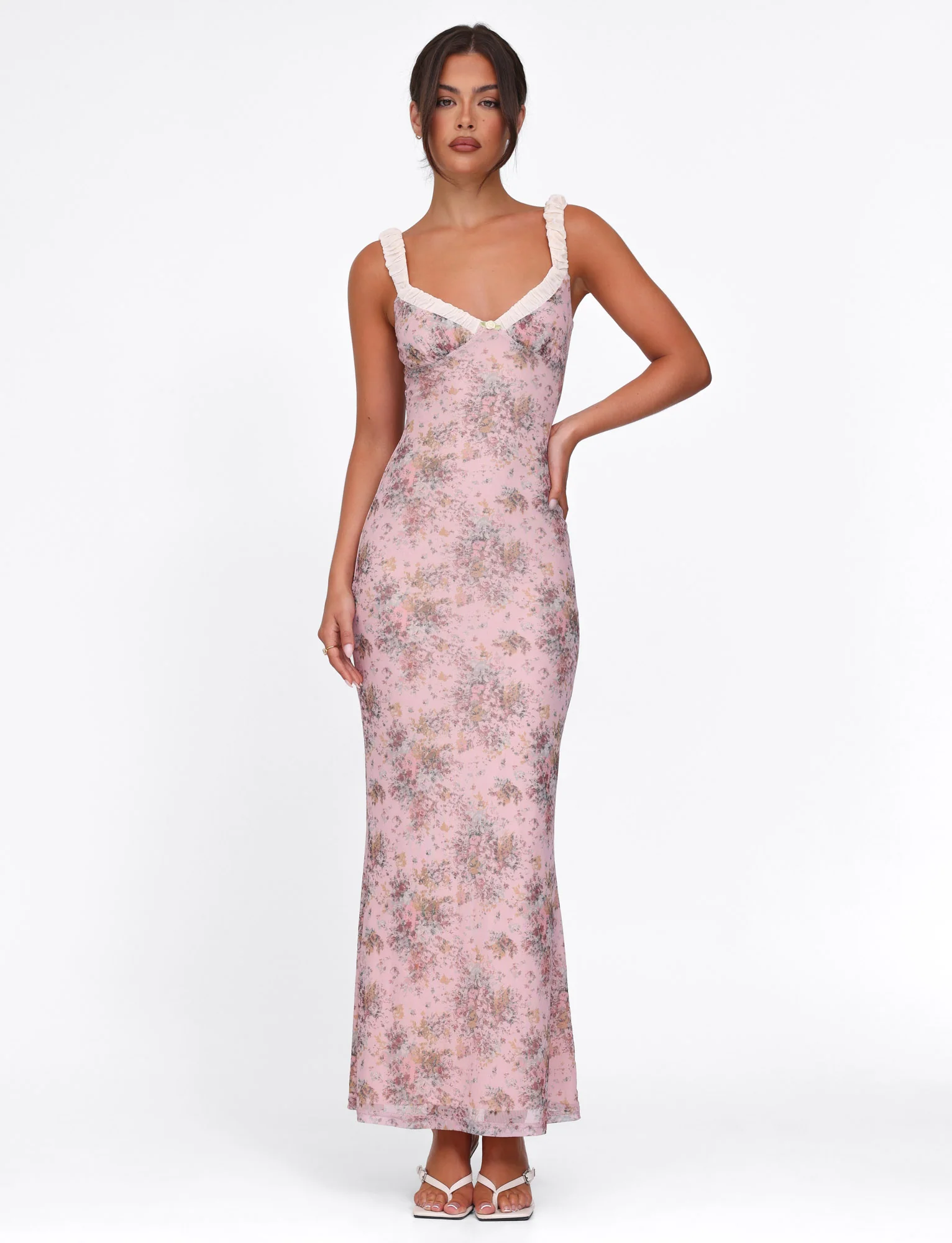 AMARAN DRESS - PINK : CAMO FLORAL
