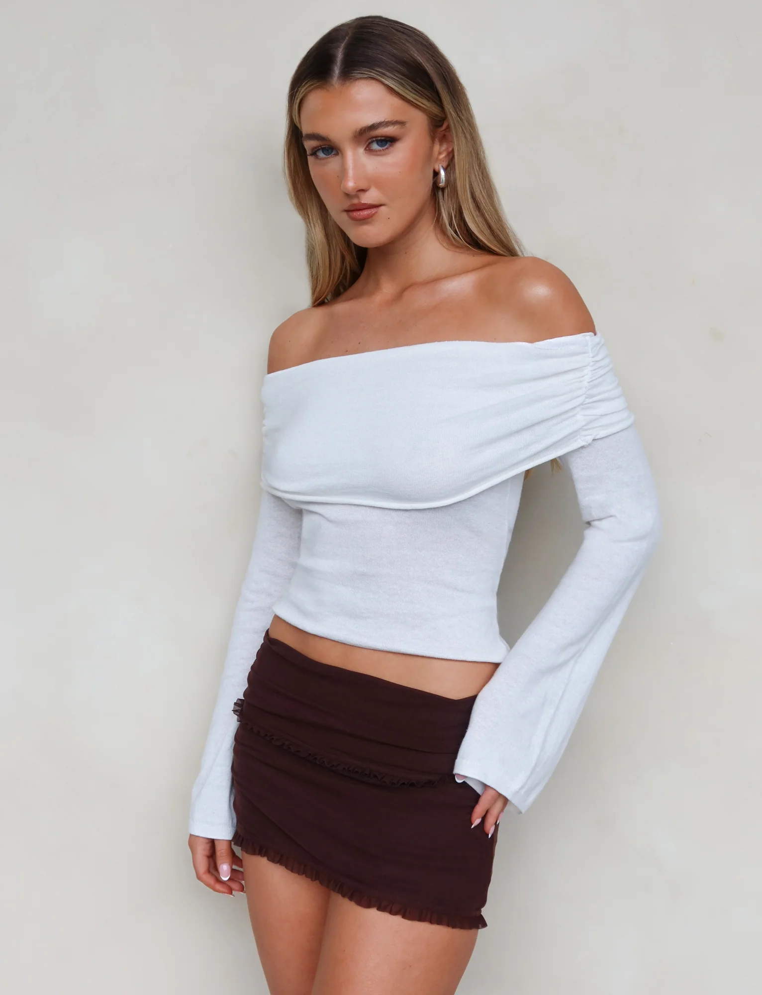 DIEDRE JUMPER - WHITE : CREAM