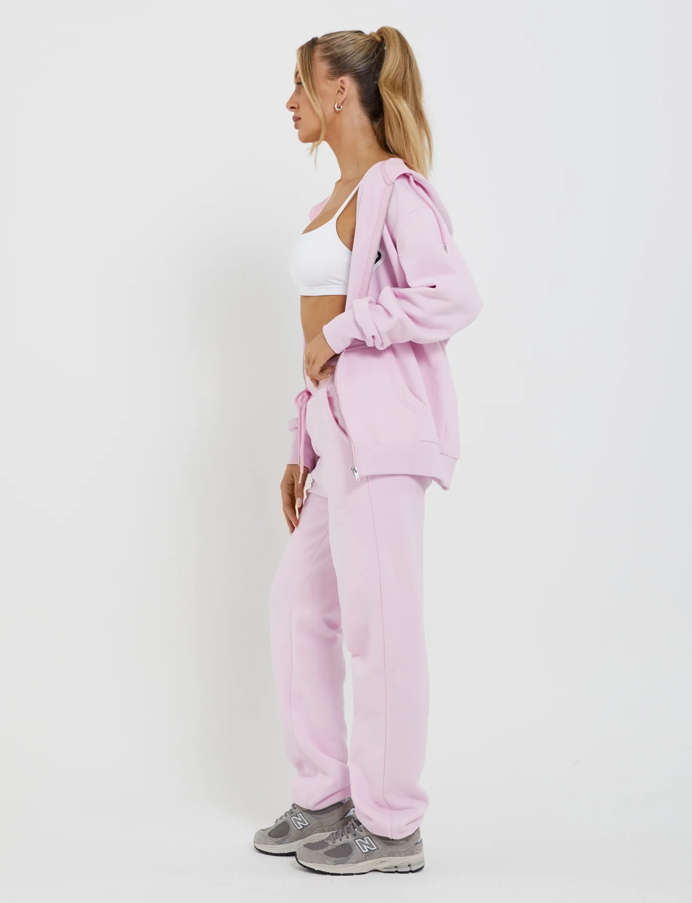 LUMEN ZIP FRONT HOODIE - PINK