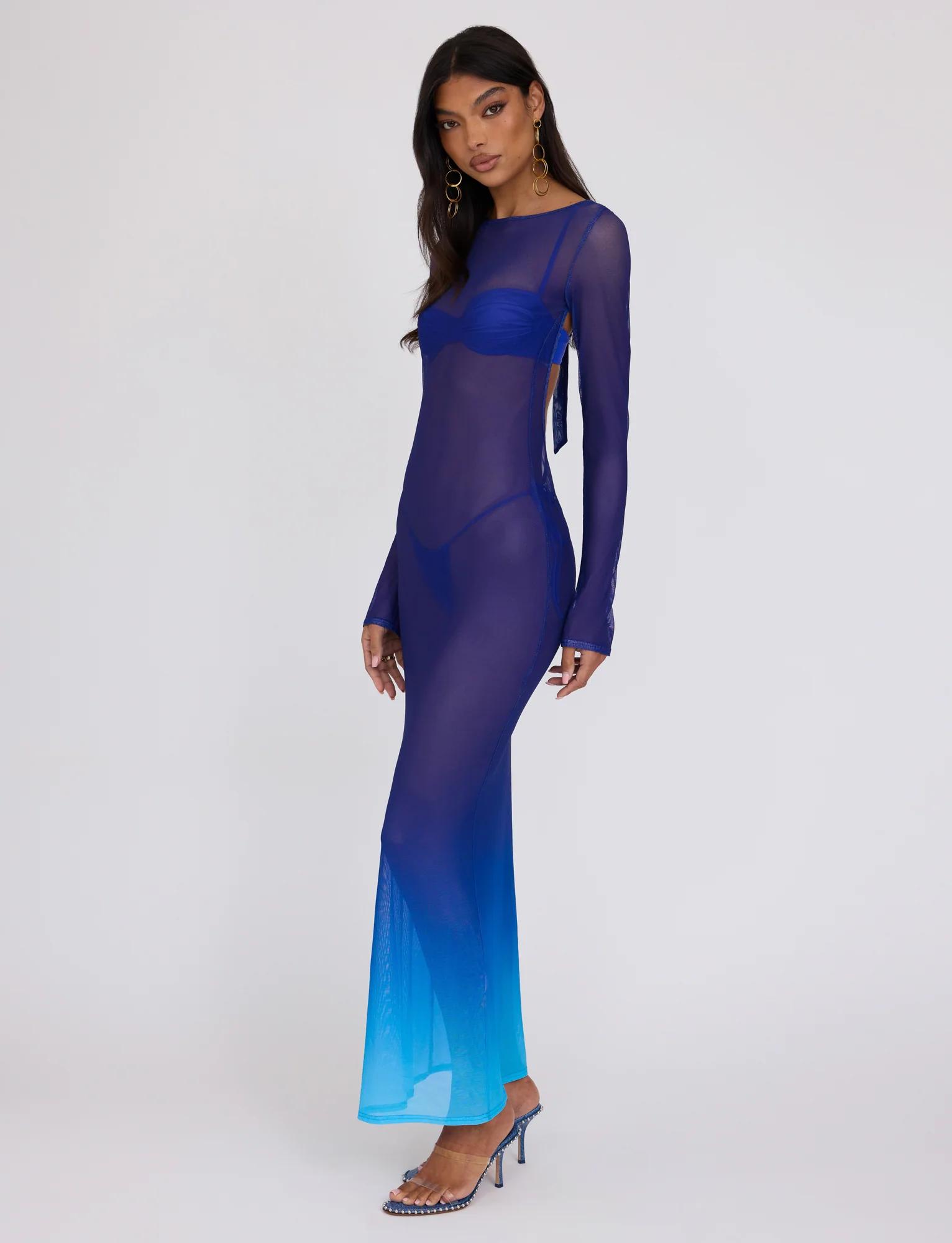 MEILANI DRESS - BLUE : OMBRE
