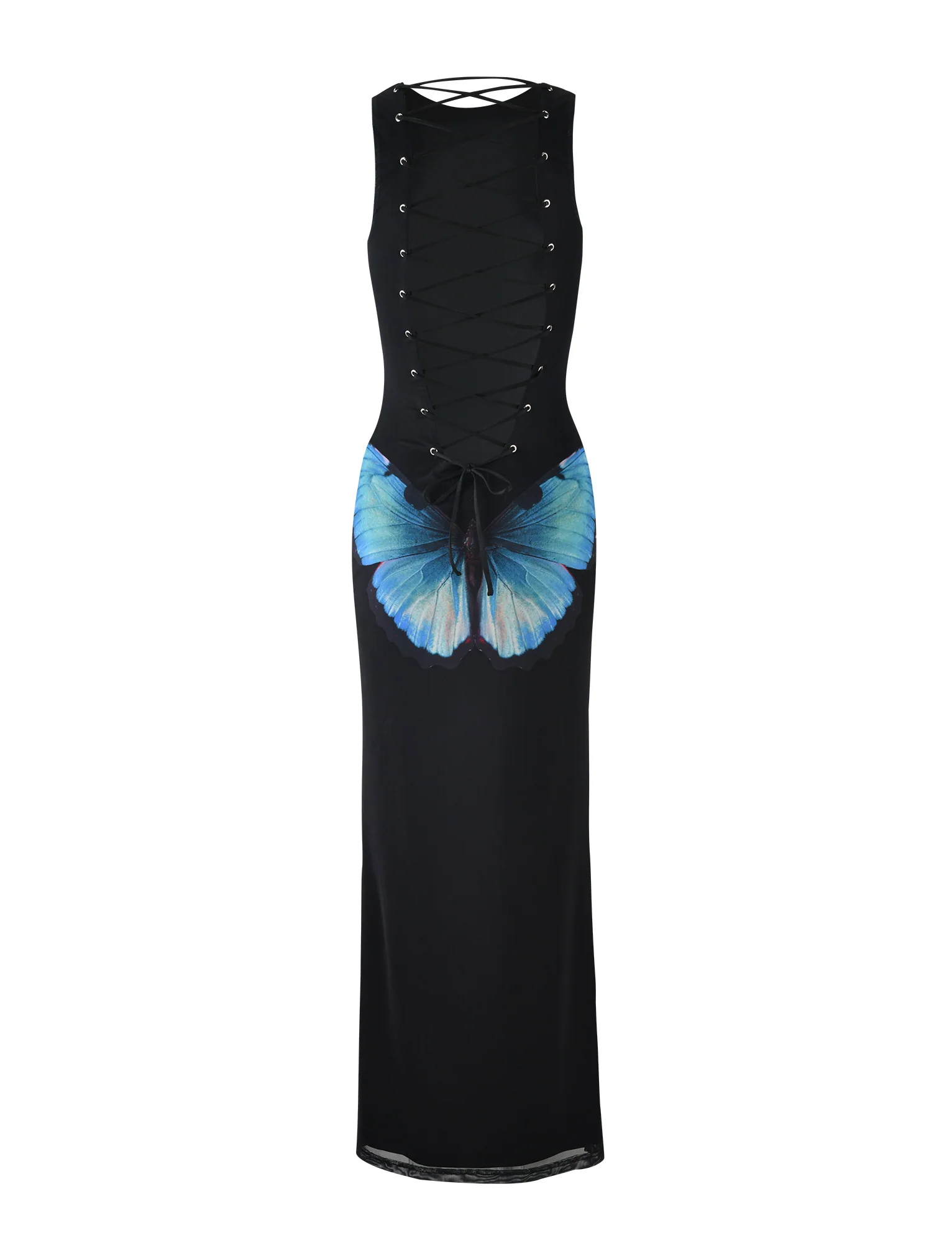 ZAHRAA DRESS - BLACK : BUTTERFLY