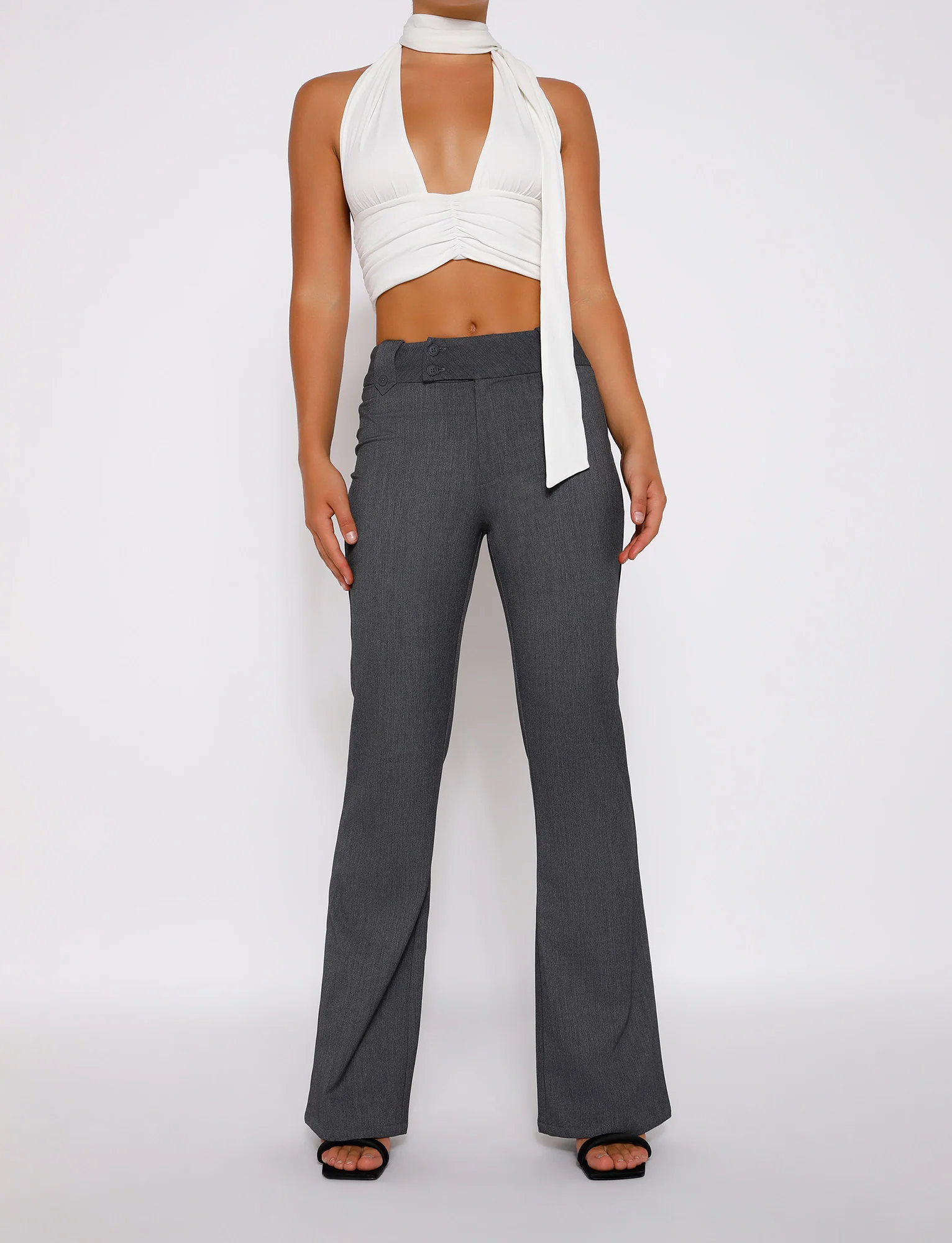 KITTIE HIGH RISE PANT - GREY