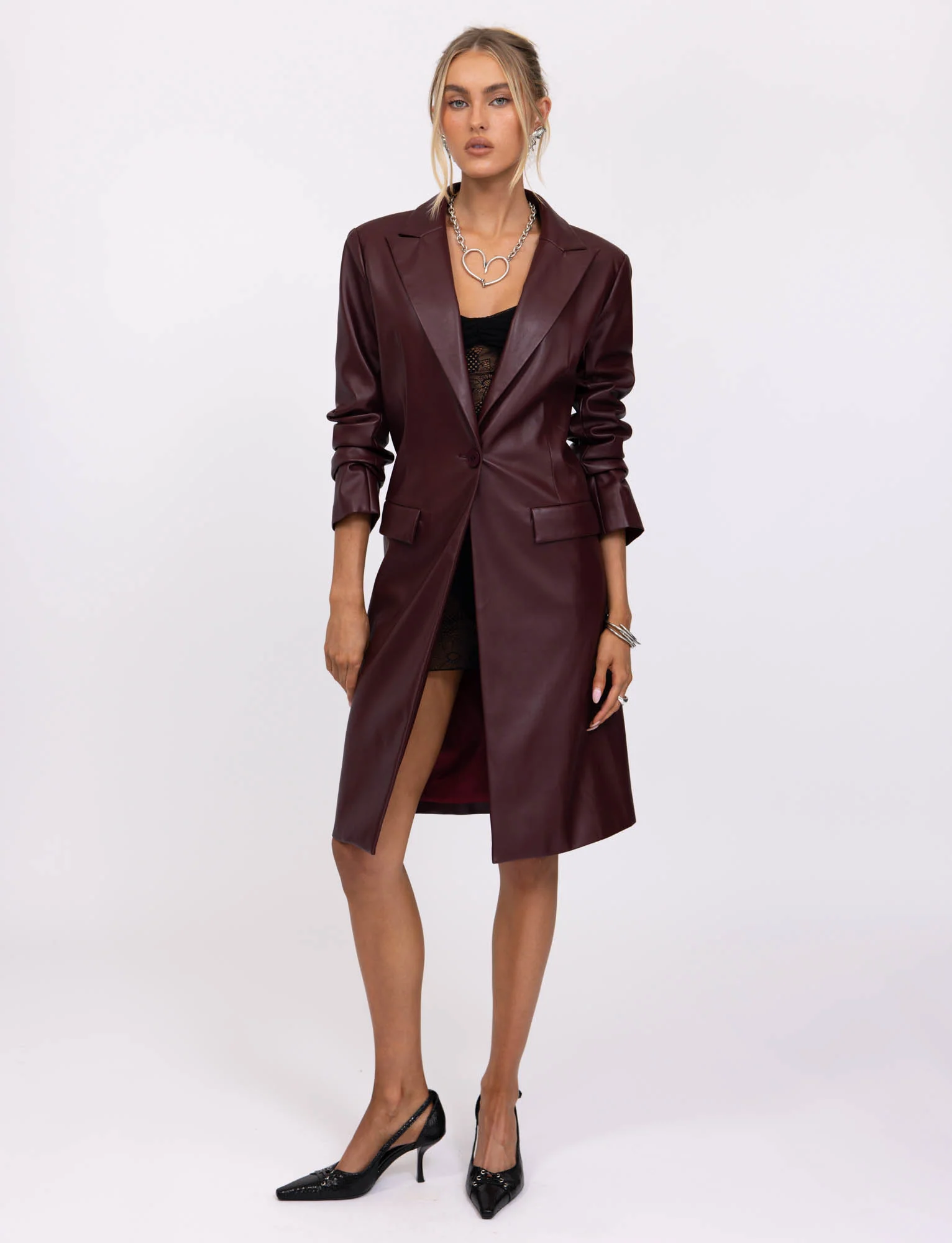 LYON TRENCH COAT - RED : CHERRY RED