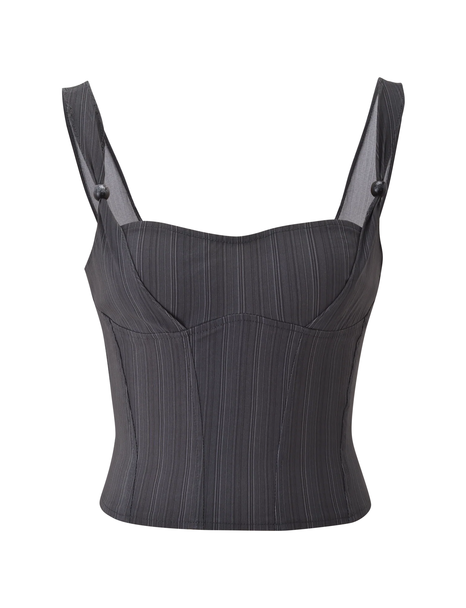 KITTIE CORSET - GREY STRIPE