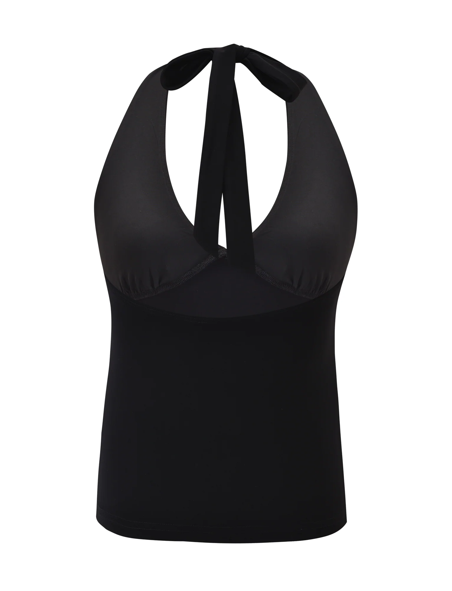 ZINZIE HALTER TOP - BLACK