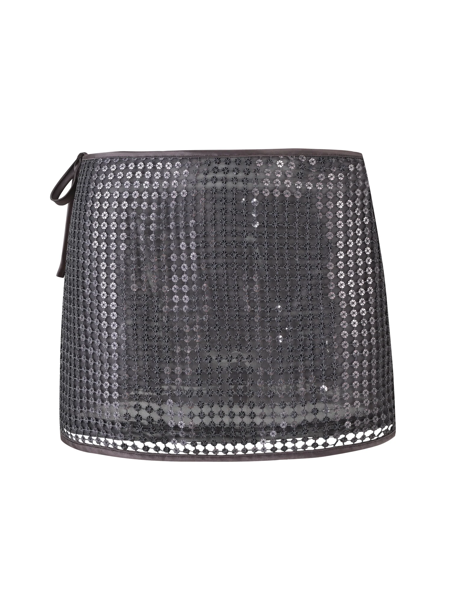 VERENA MINI SKIRT - STEEL GREY