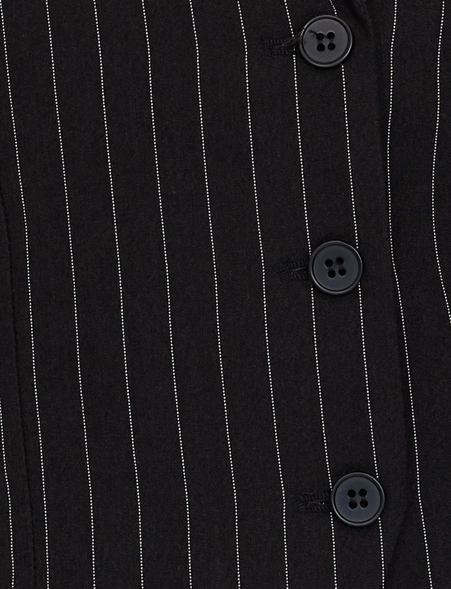 TAMARA VEST - BLACK : PINSTRIPE