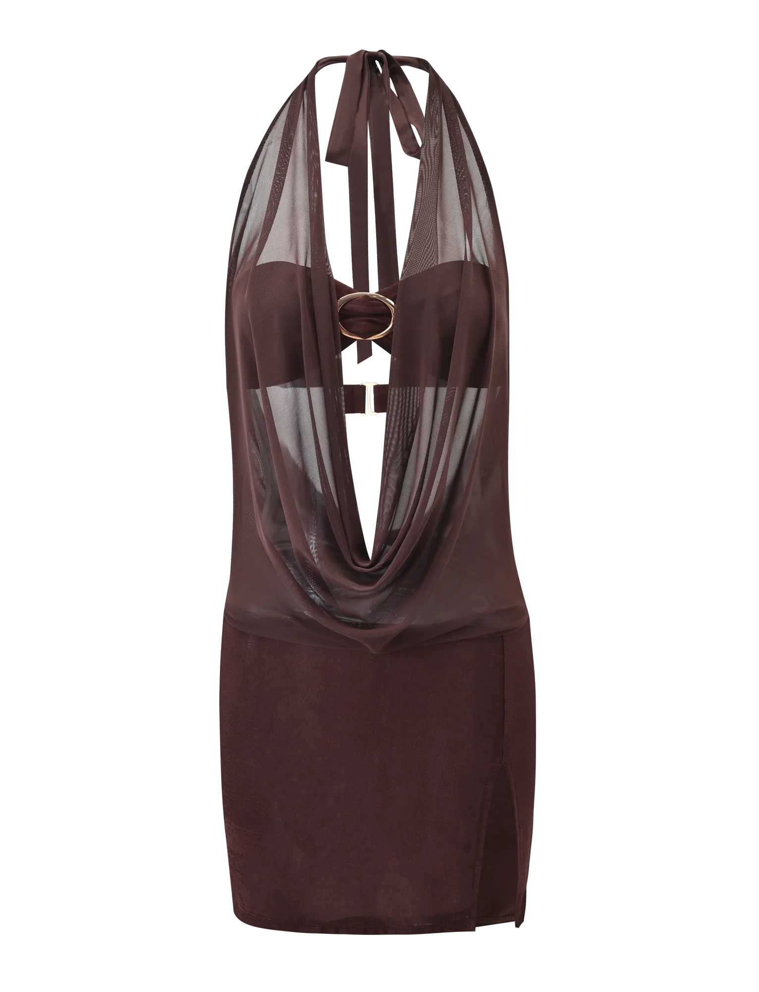 MAKENA TWO-PIECE DRESS - CHOCOLATE