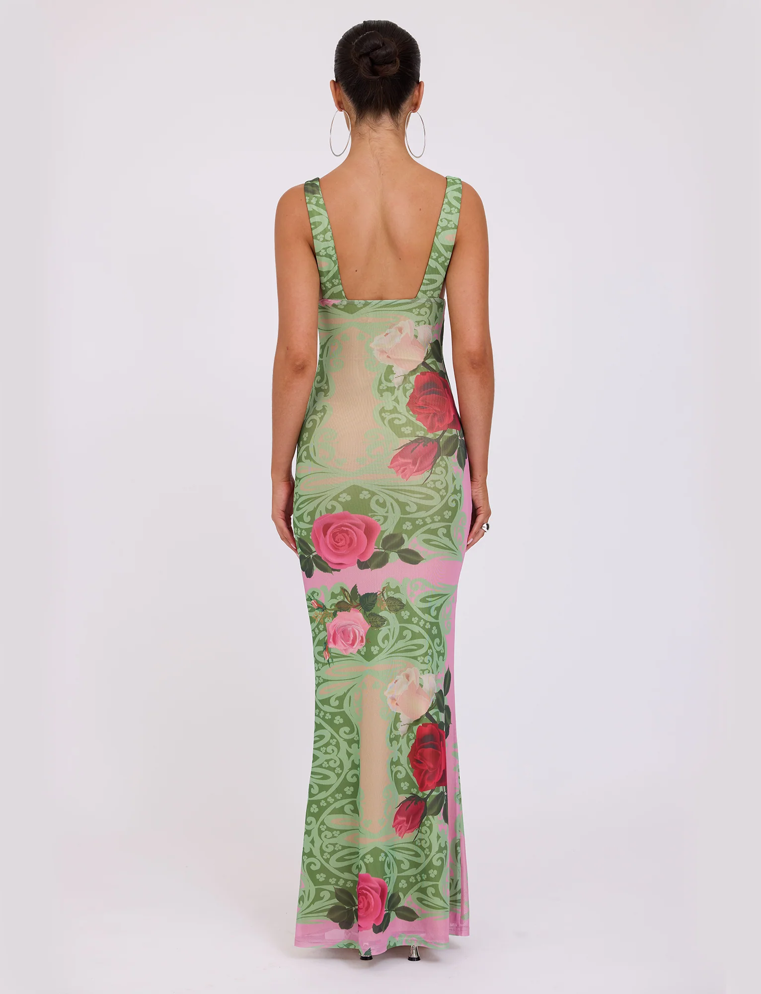 LUNARIA DRESS - MULTI : MACRO FLORAL : SUMMER ROSE