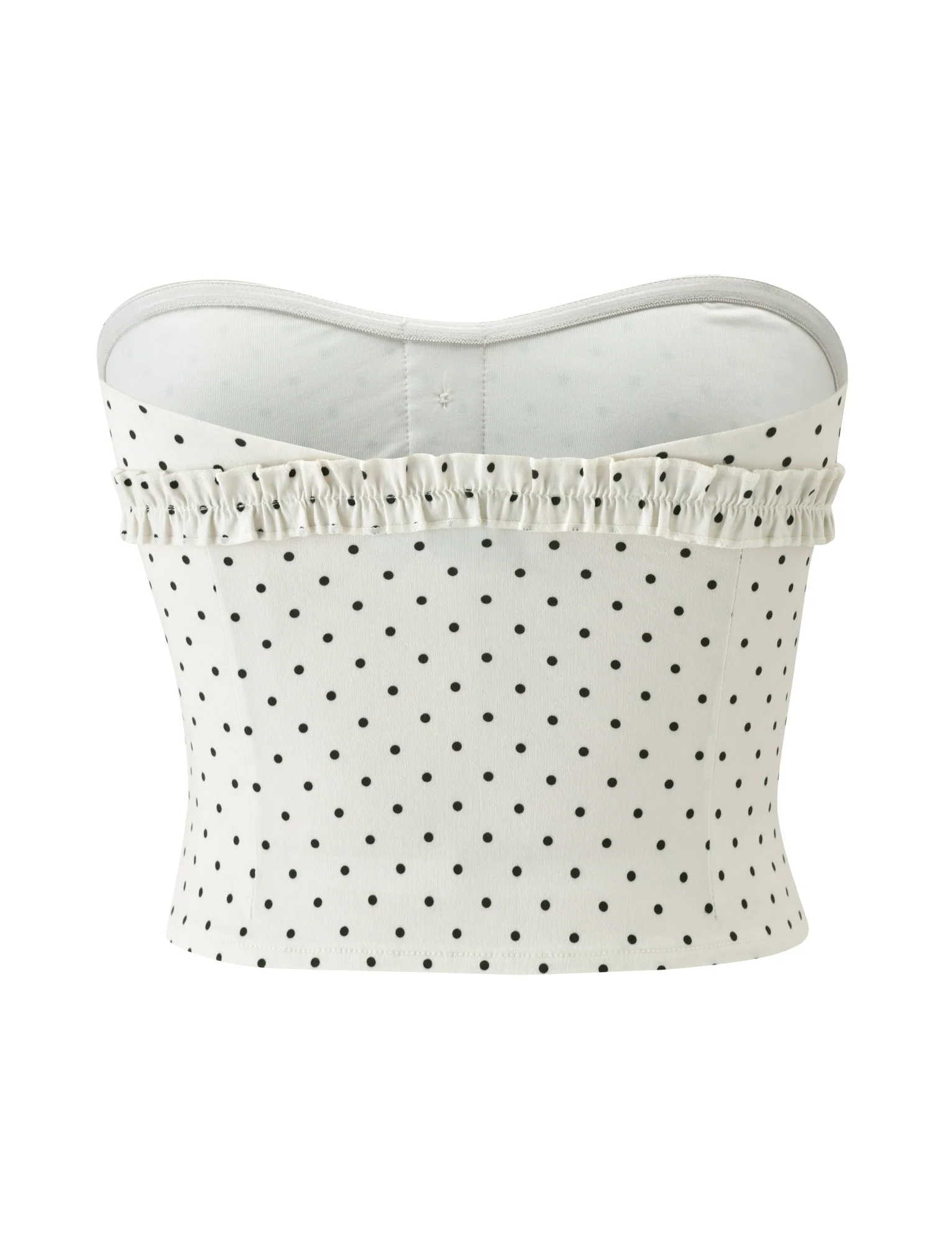 KITTIE STRAPLESS CORSET - CREAM DOT