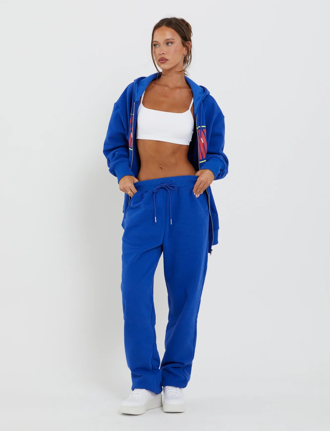 LUMEN ZIP FRONT HOODIE - BLUE