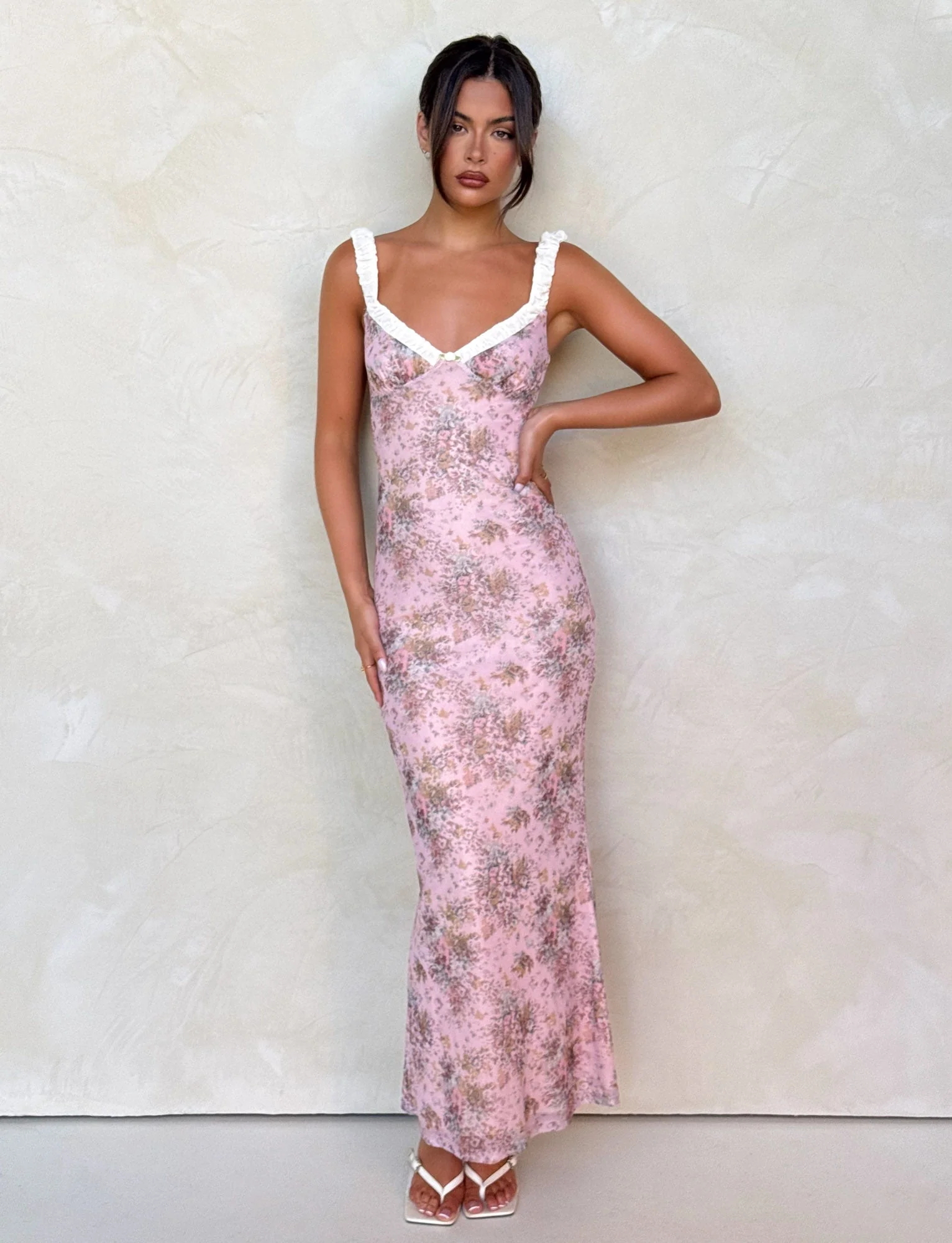 AMARAN DRESS - PINK : CAMO FLORAL