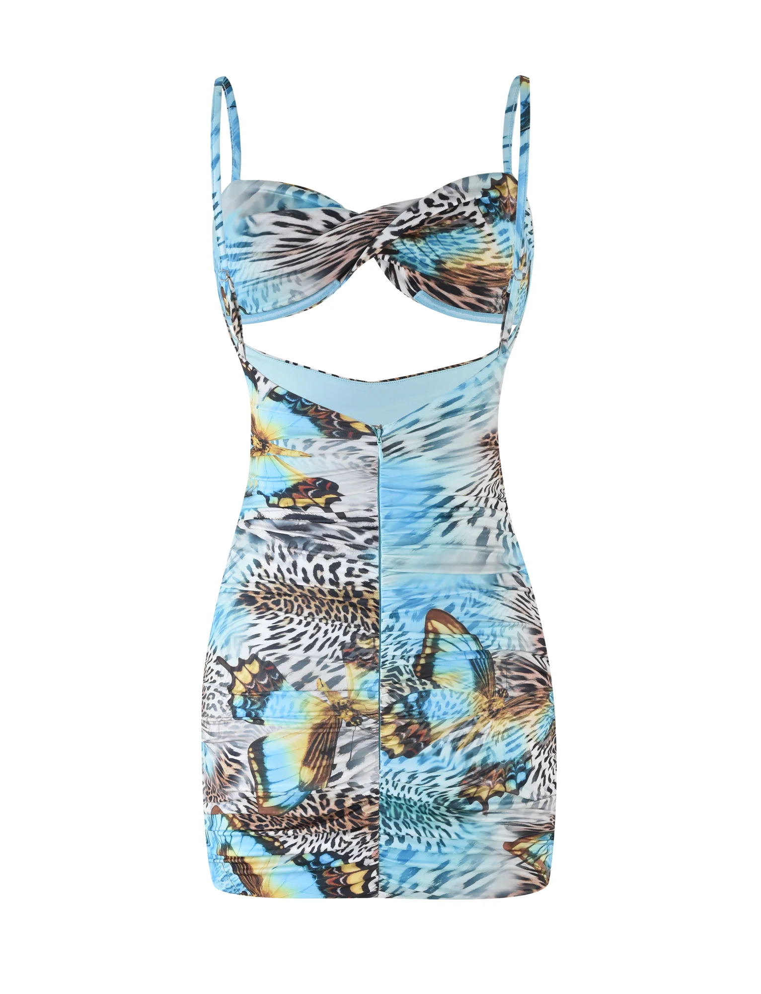 VERA MINI DRESS - MULTI : ANIMAL : BUTTERFLY ANIMAL