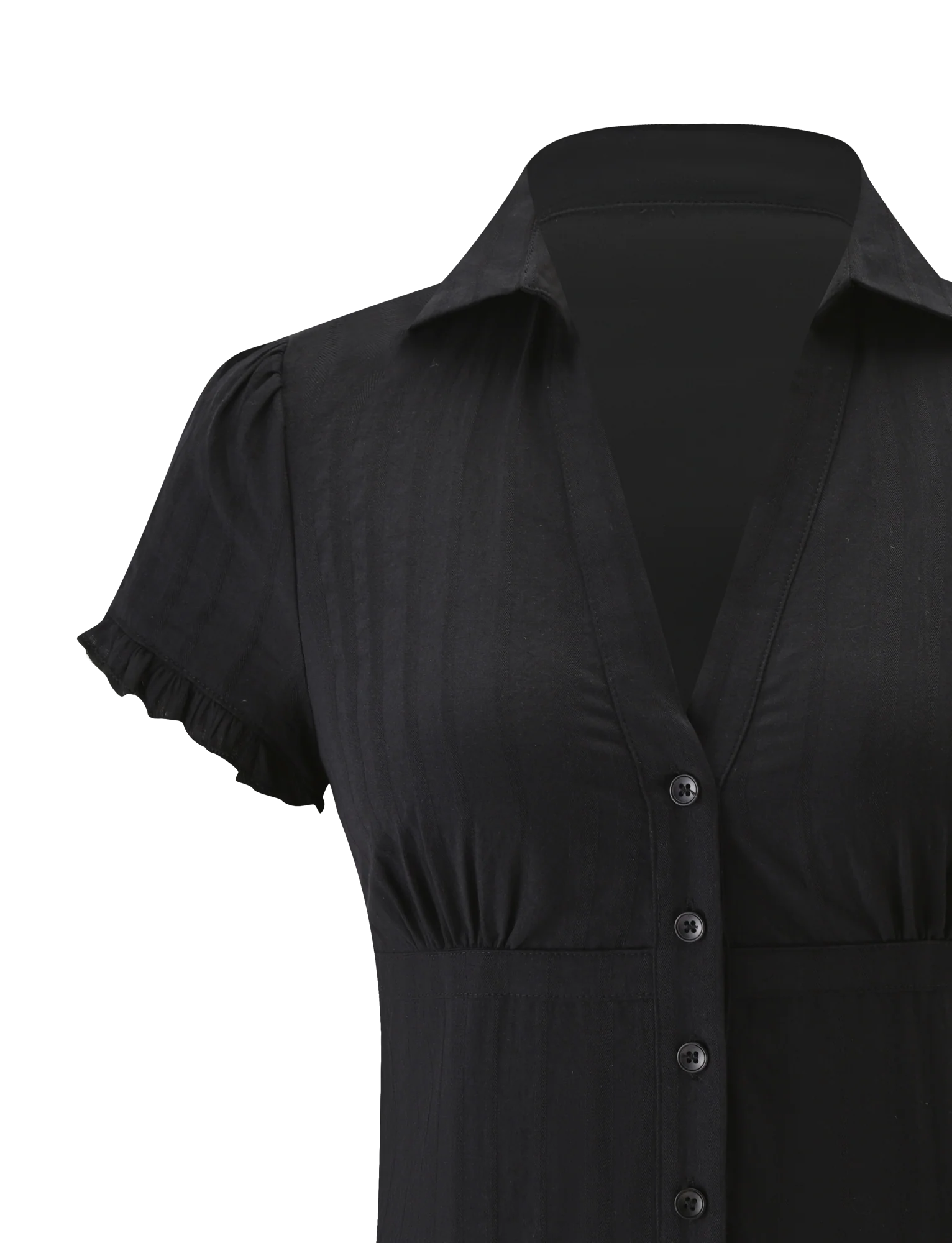 VALERIE SHORT SLEEVE SHIRT - BLACK