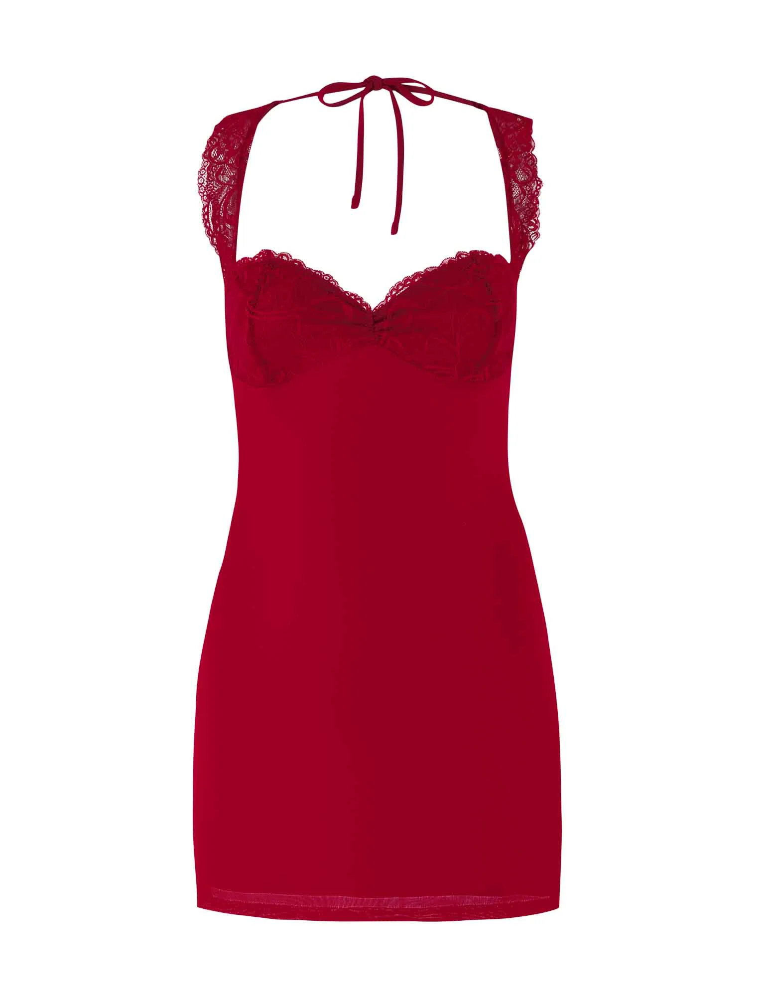 NYOMI MINI DRESS - RED : RED