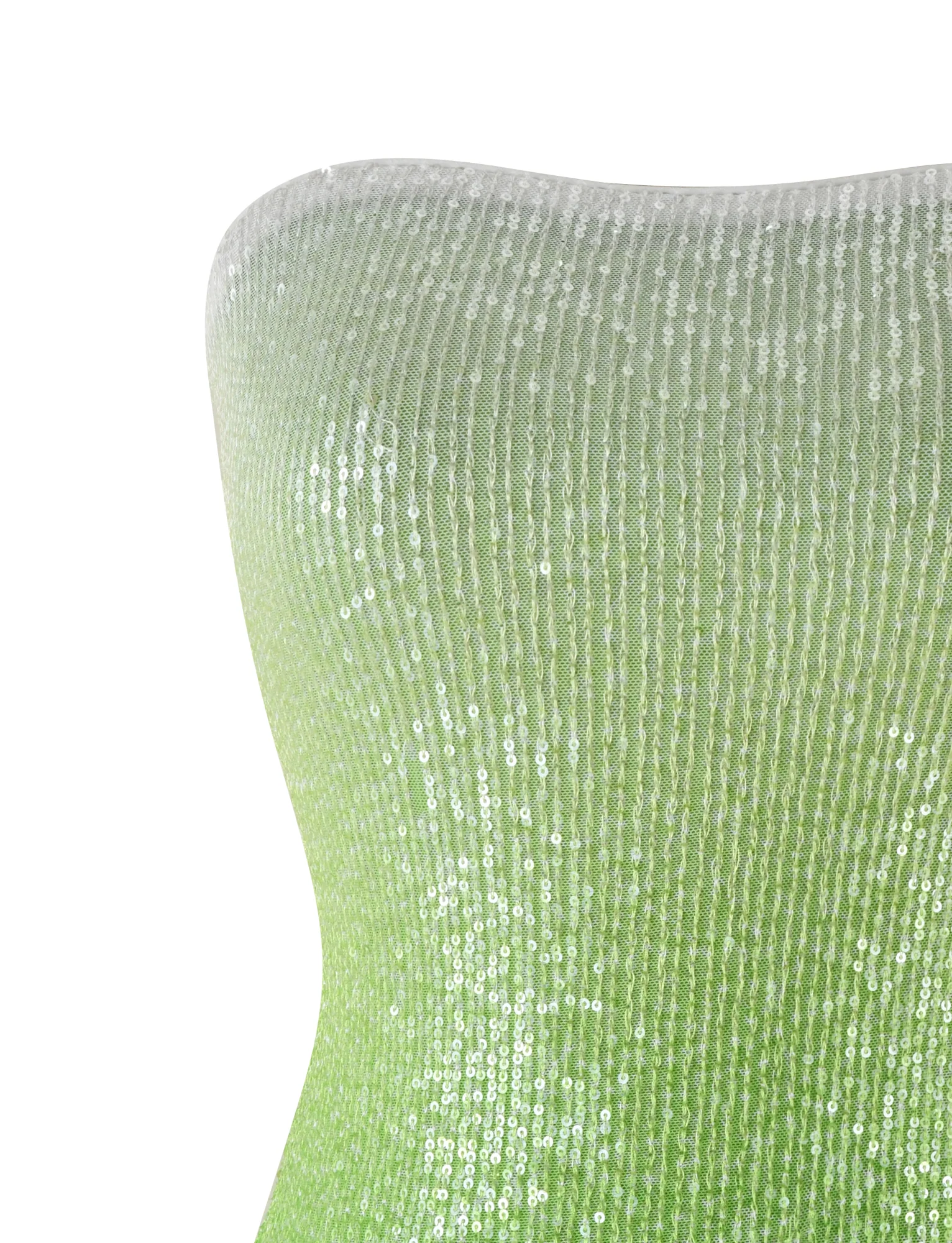 LYKA DRESS - GREEN : OMBRE : SEQUIN