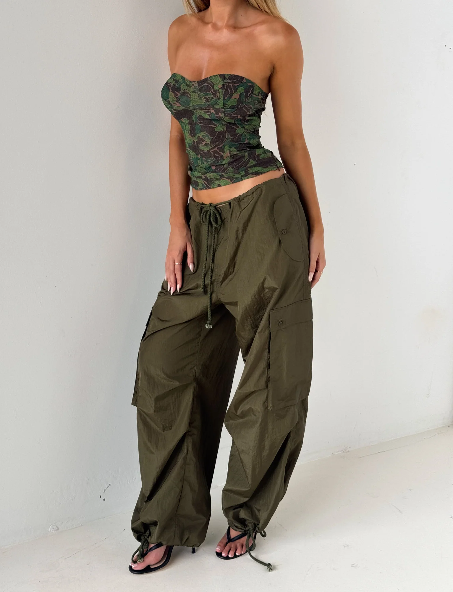 VIOLETTE PANT - GREEN : KHAKI GREEN