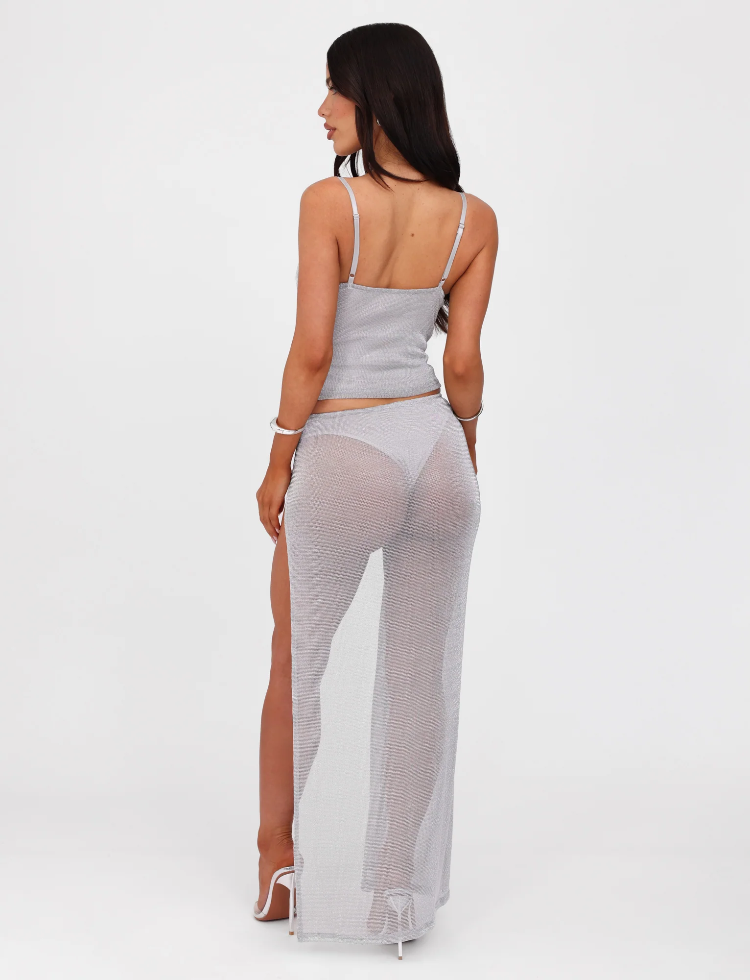 WYNNE SKIRT - GREY : SILVER